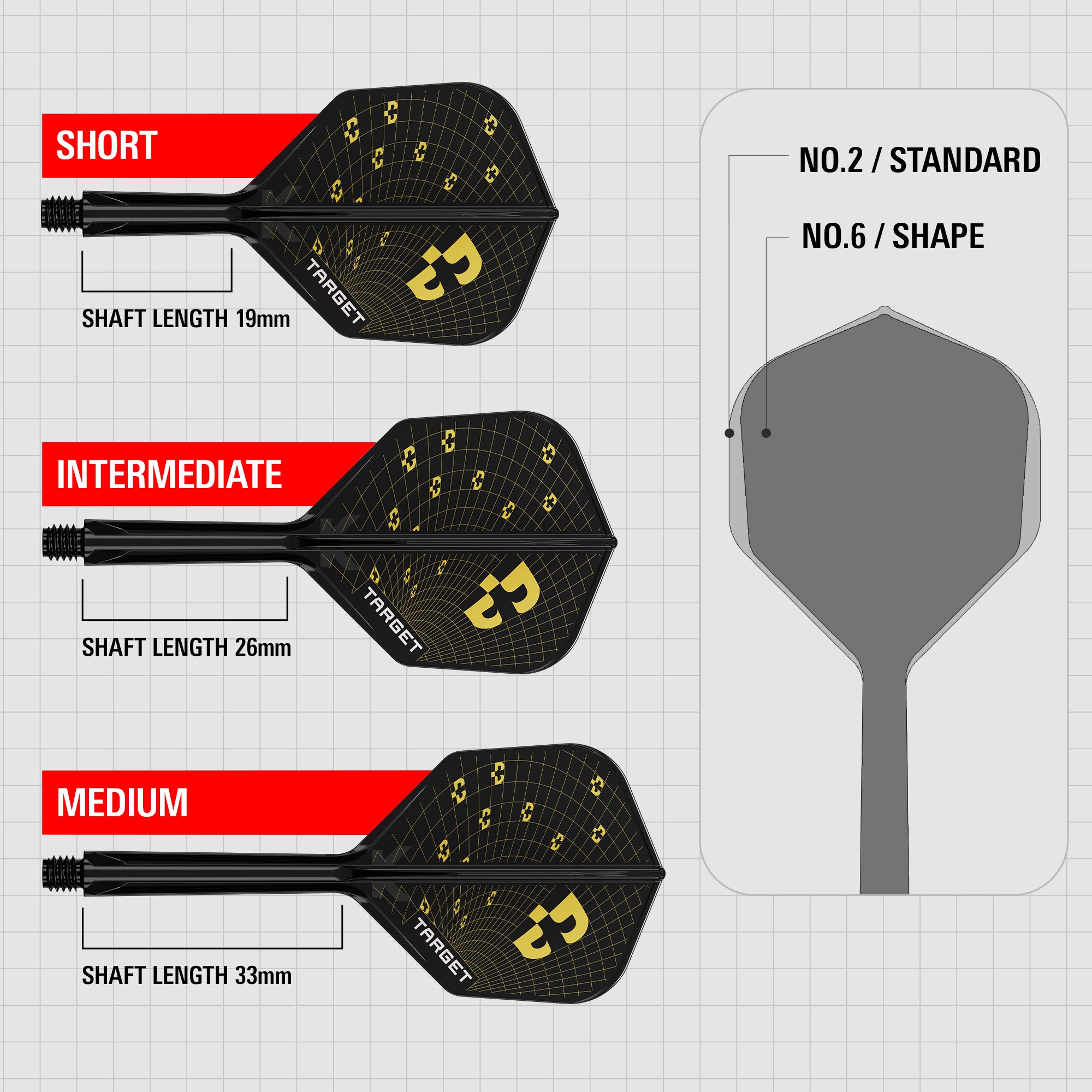 Target K-Flex Bolide Flights & Shaft System - No6 Shape