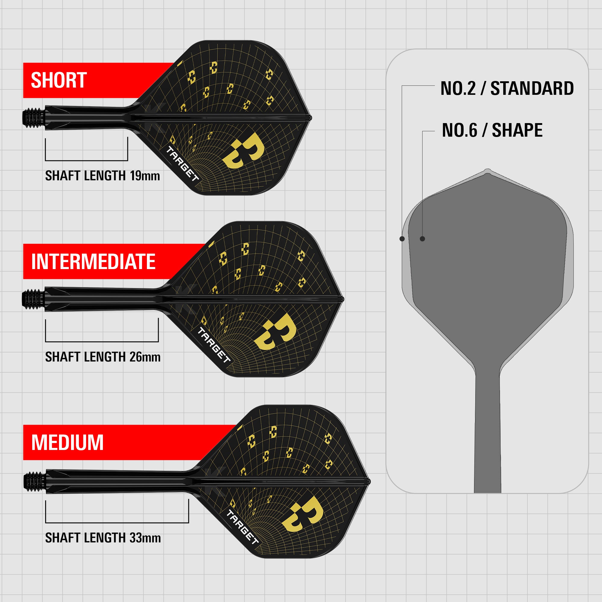 Target K-Flex Bolide Flights & Shaft System - No2 Shape