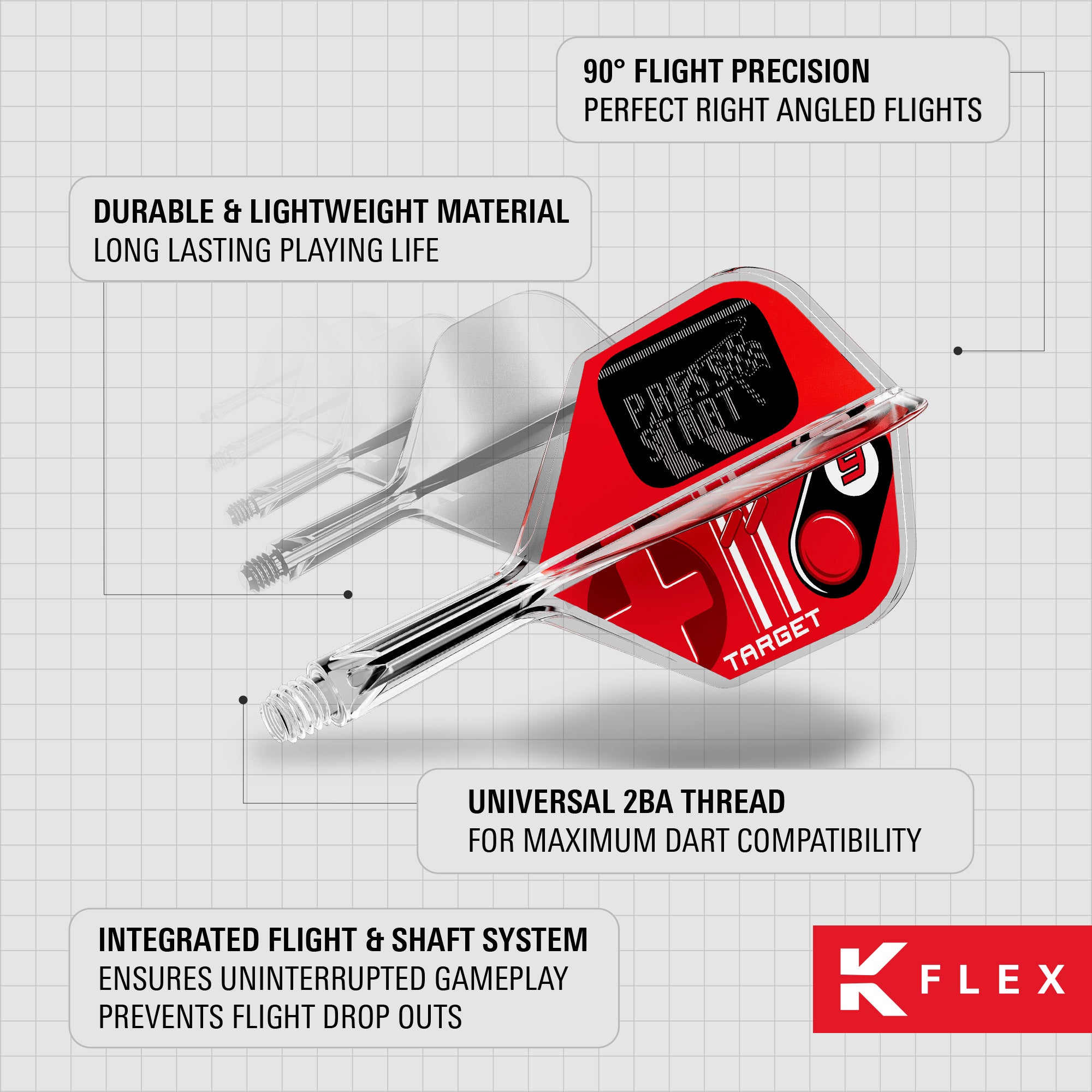 Target K-Flex Press Start Flights & Shaft System - No6 Shape