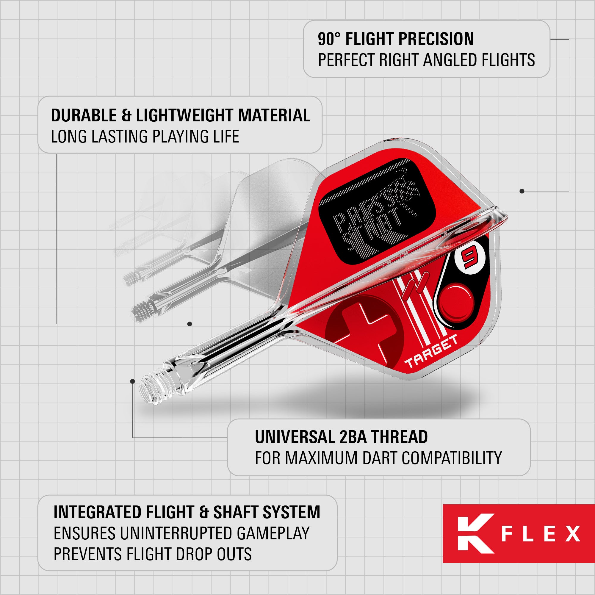 Target K-Flex Press Start Flights & Shaft System - No2 Shape