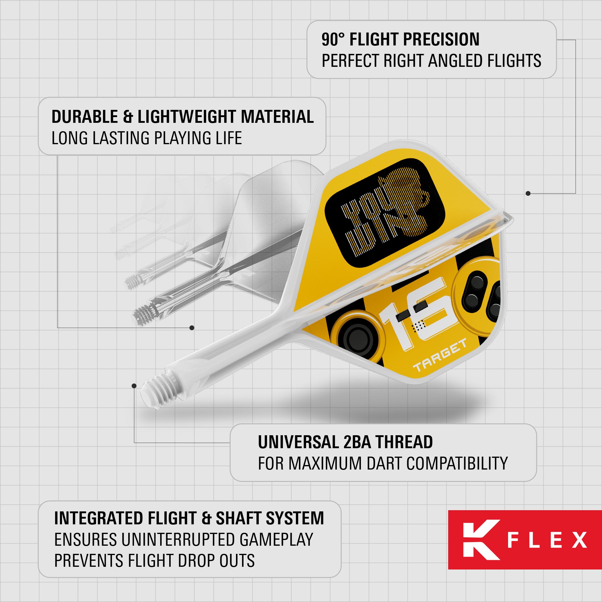 Target K-Flex You Win Flights & Shaft System - No2 Shape