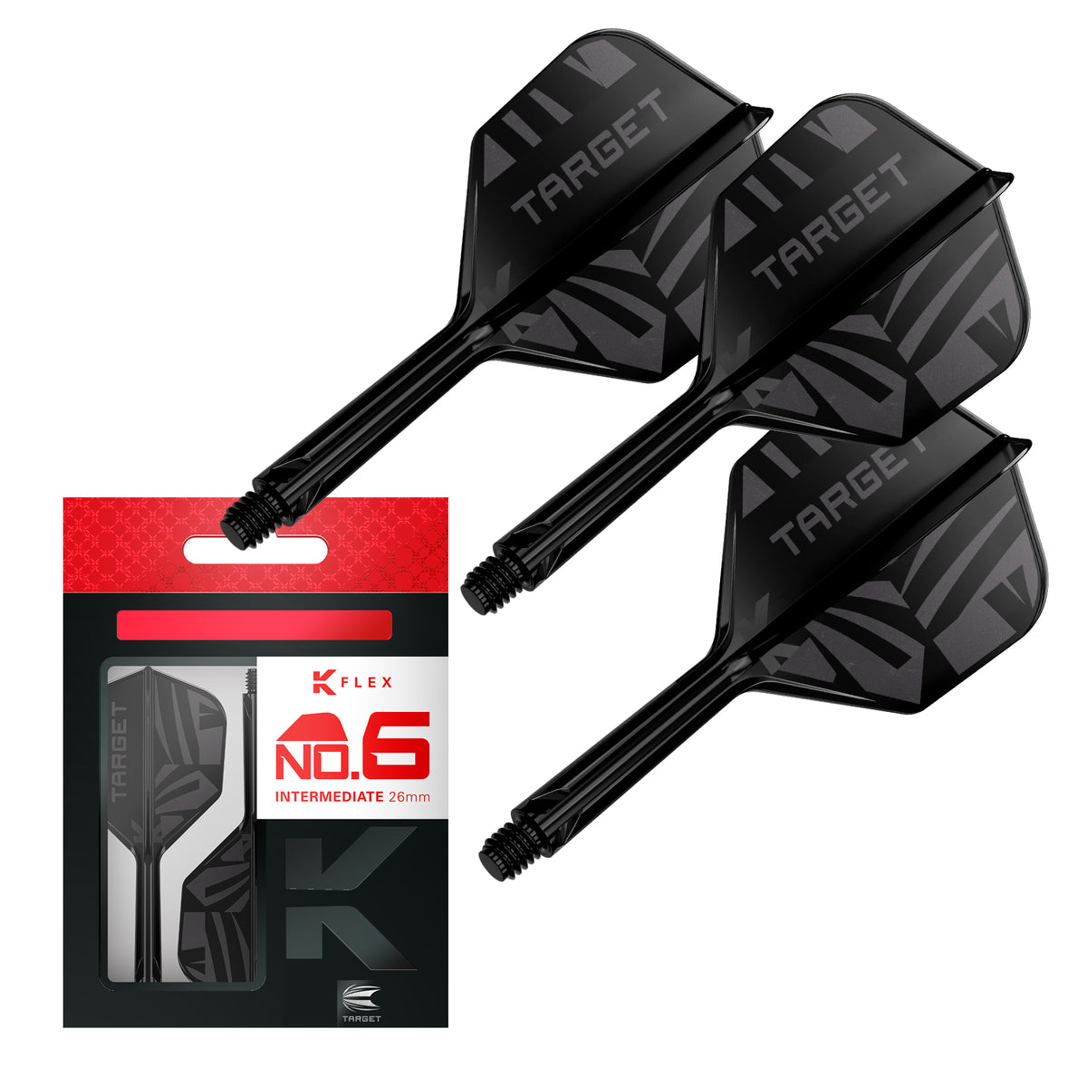 Target K-Flex - Black Print - No6 Shape - Flight & Shaft System