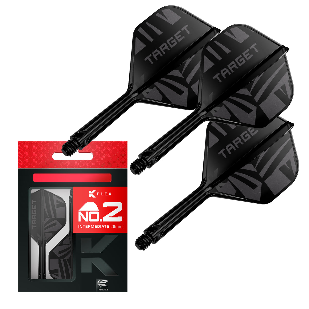 Target K-Flex - Black Print - No2 Shape - Flight & Shaft System