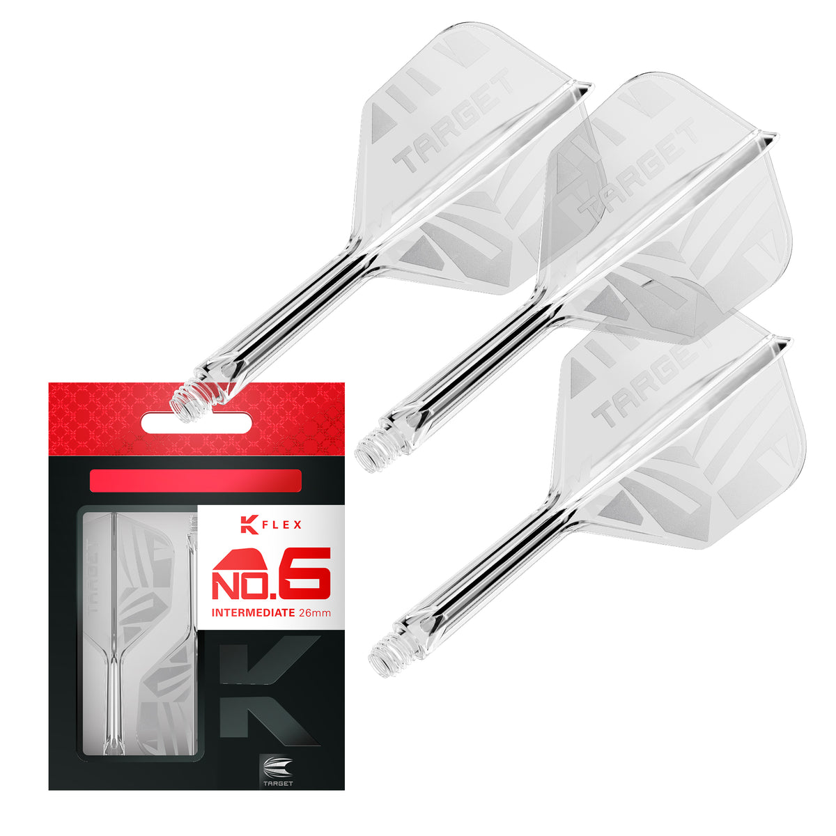 Target K-Flex - Clear Print - No6 Shape - Flight & Shaft System