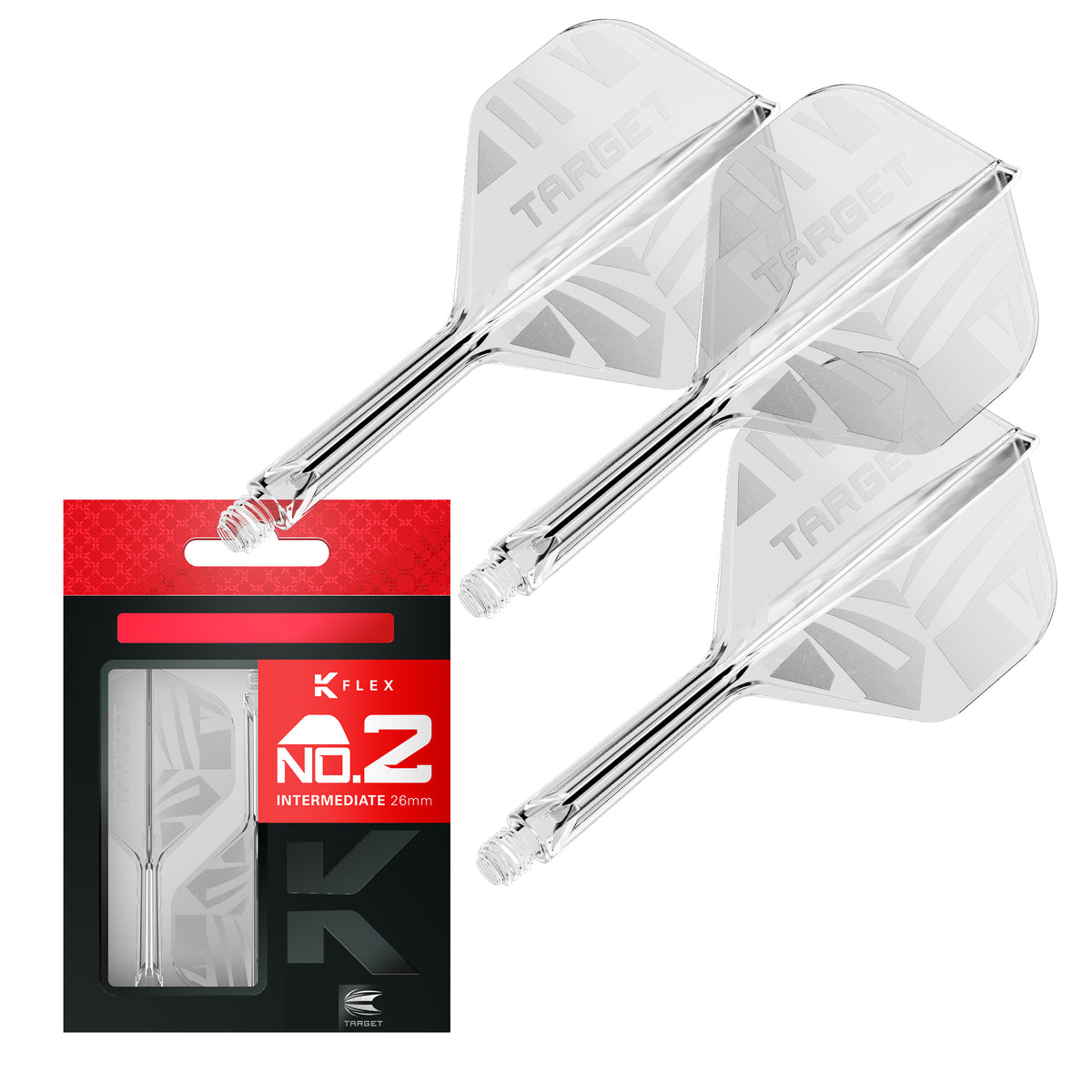 Target K-Flex - Clear Print - No2 Shape - Flight & Shaft System