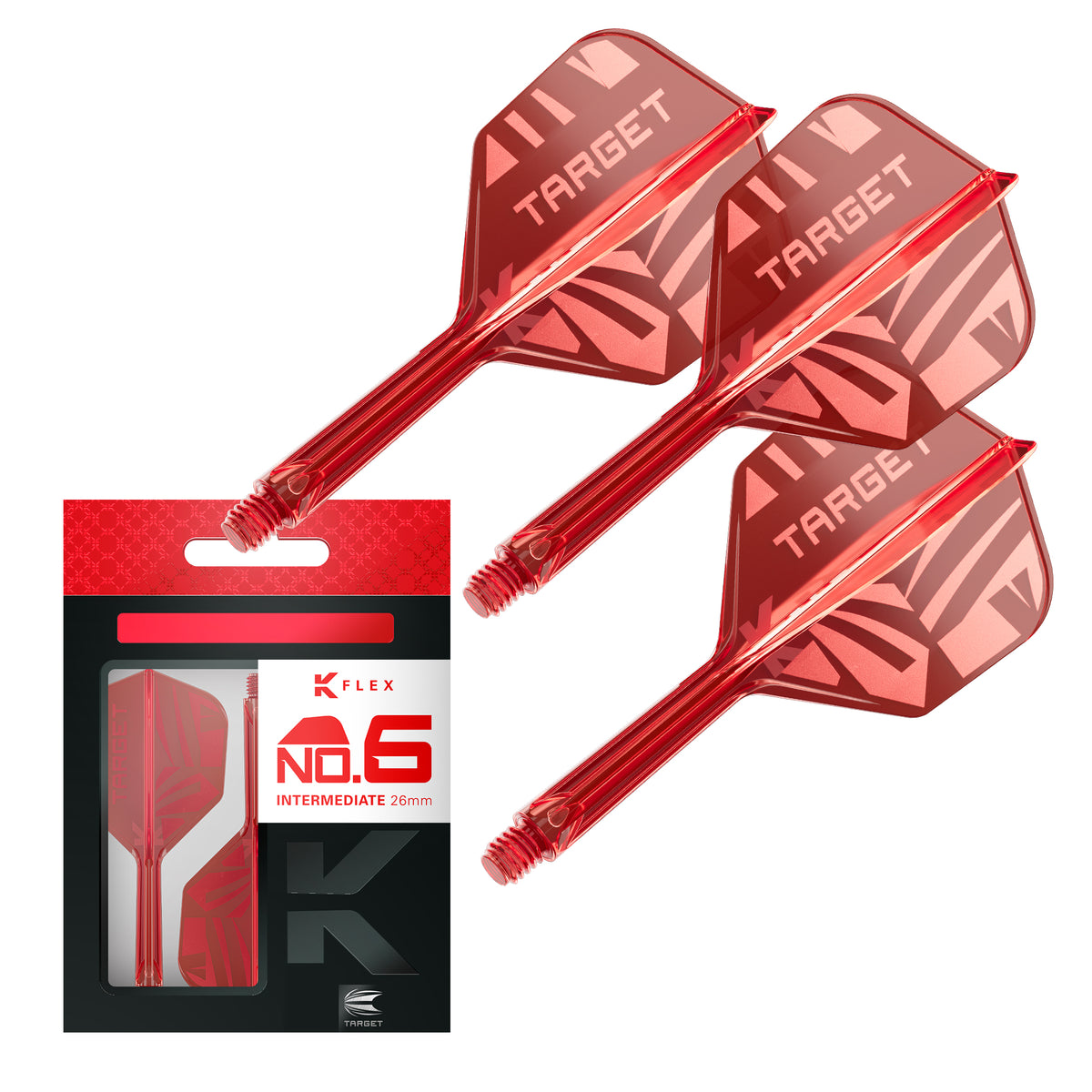 Target K-Flex - Red Print - No6 Shape - Flight & Shaft System