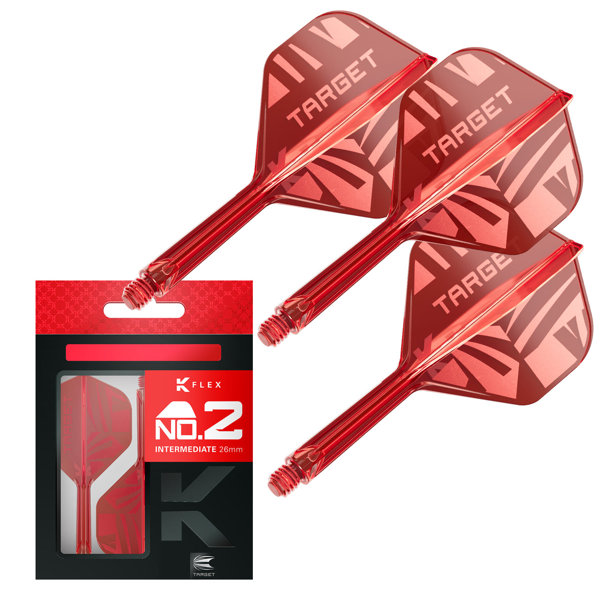 Target K-Flex - Red Print - No2 Shape - Flight & Shaft System