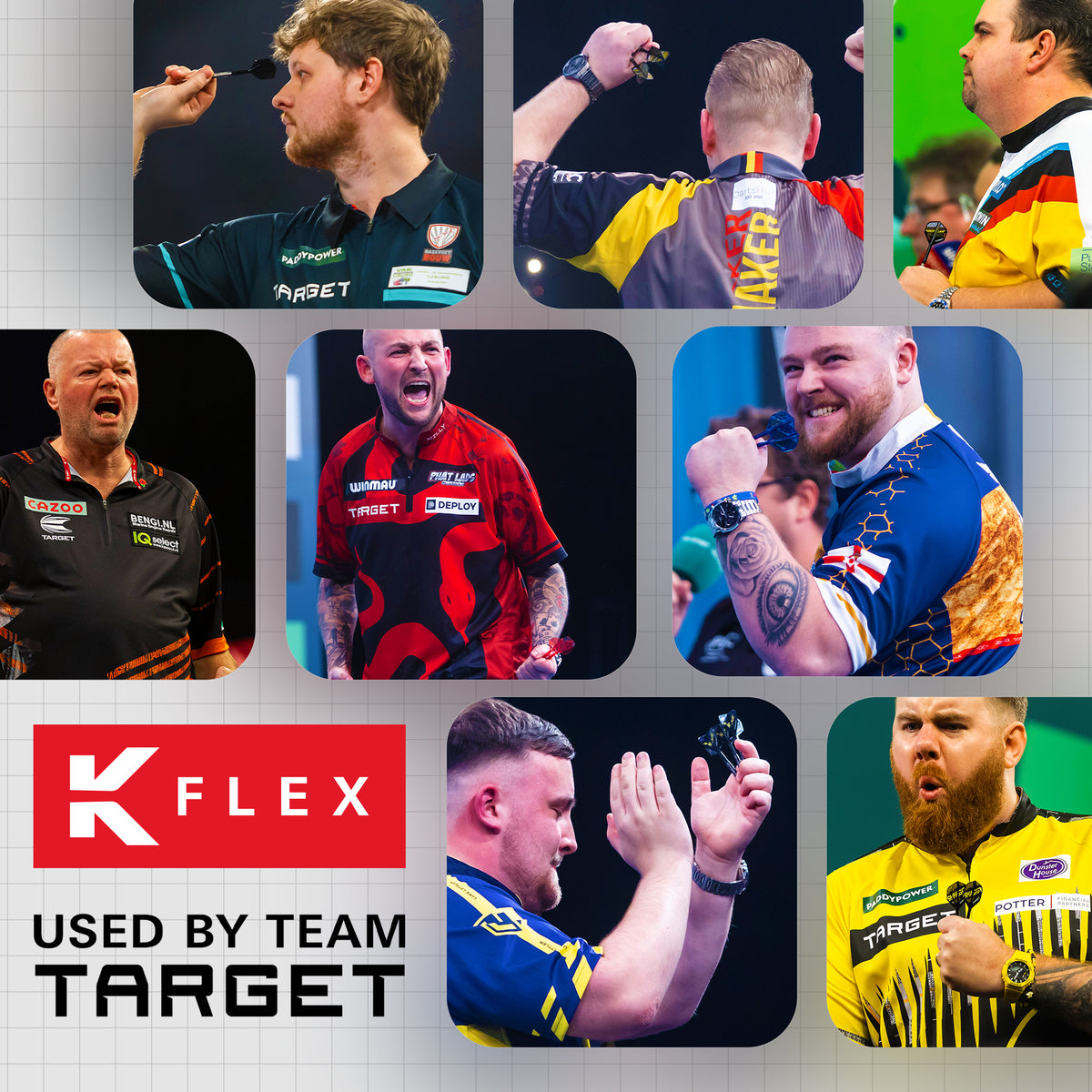 Target K-Flex - Red Print - No2 Shape - Flight & Shaft System