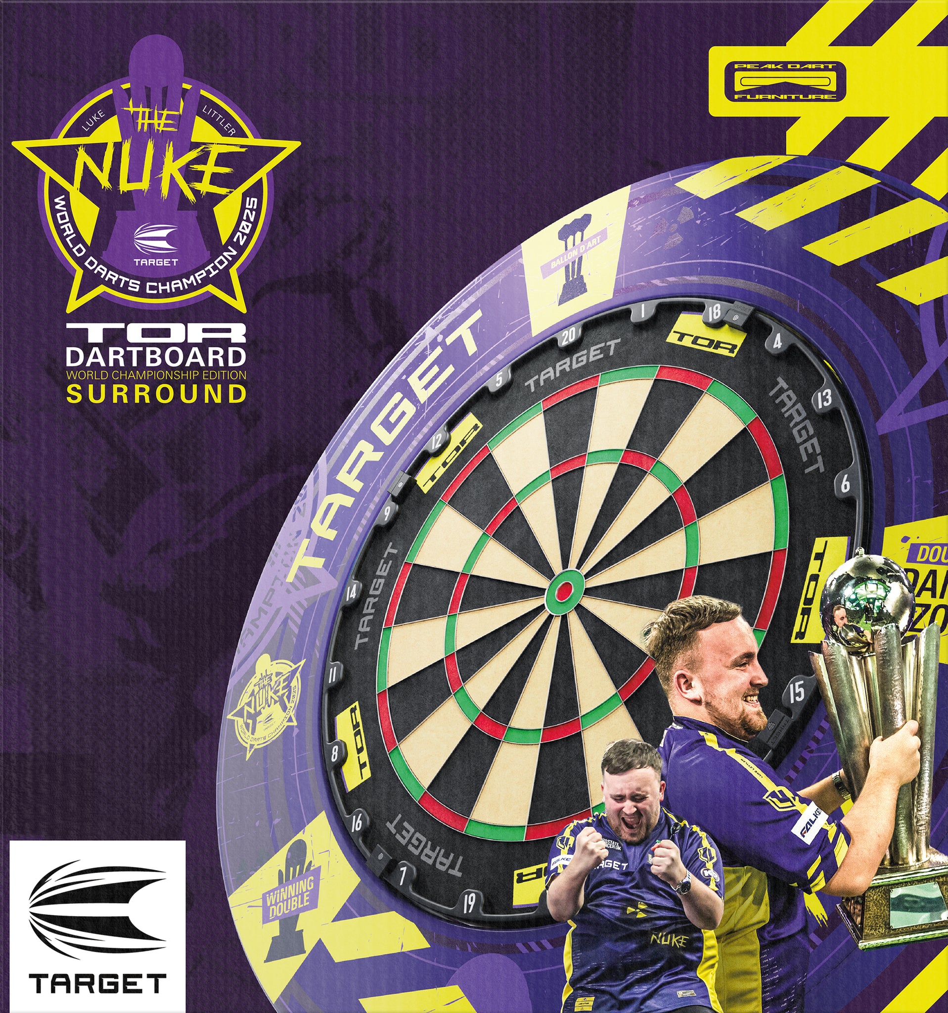 Target Luke 'The Nuke' Littler - World Champion Surround & TOR Dartboa ...