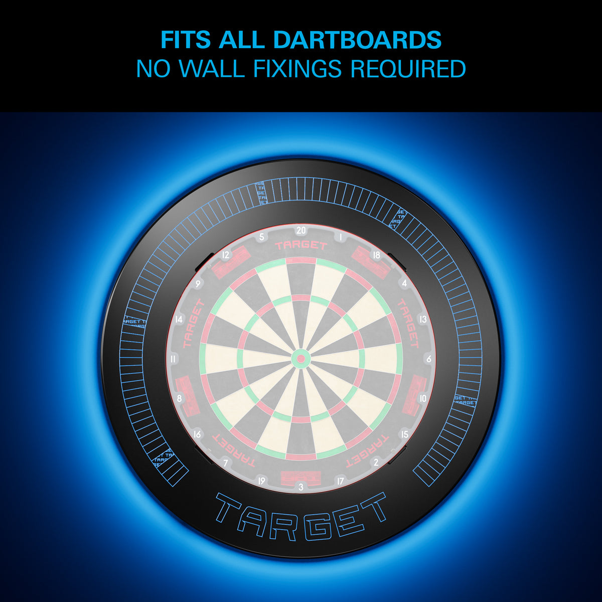 Target Corona Vision Notched Dartboard Surround - Integrated LED Light
