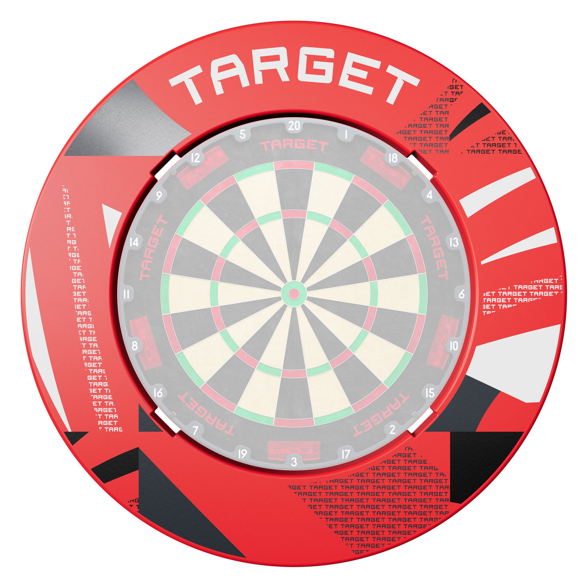 Target Red Patterned Notched Dartboard Surround