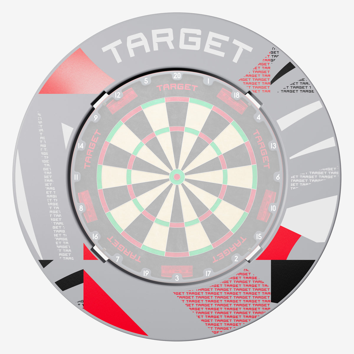 Target Grey Patterned Notched Dartboard Surround