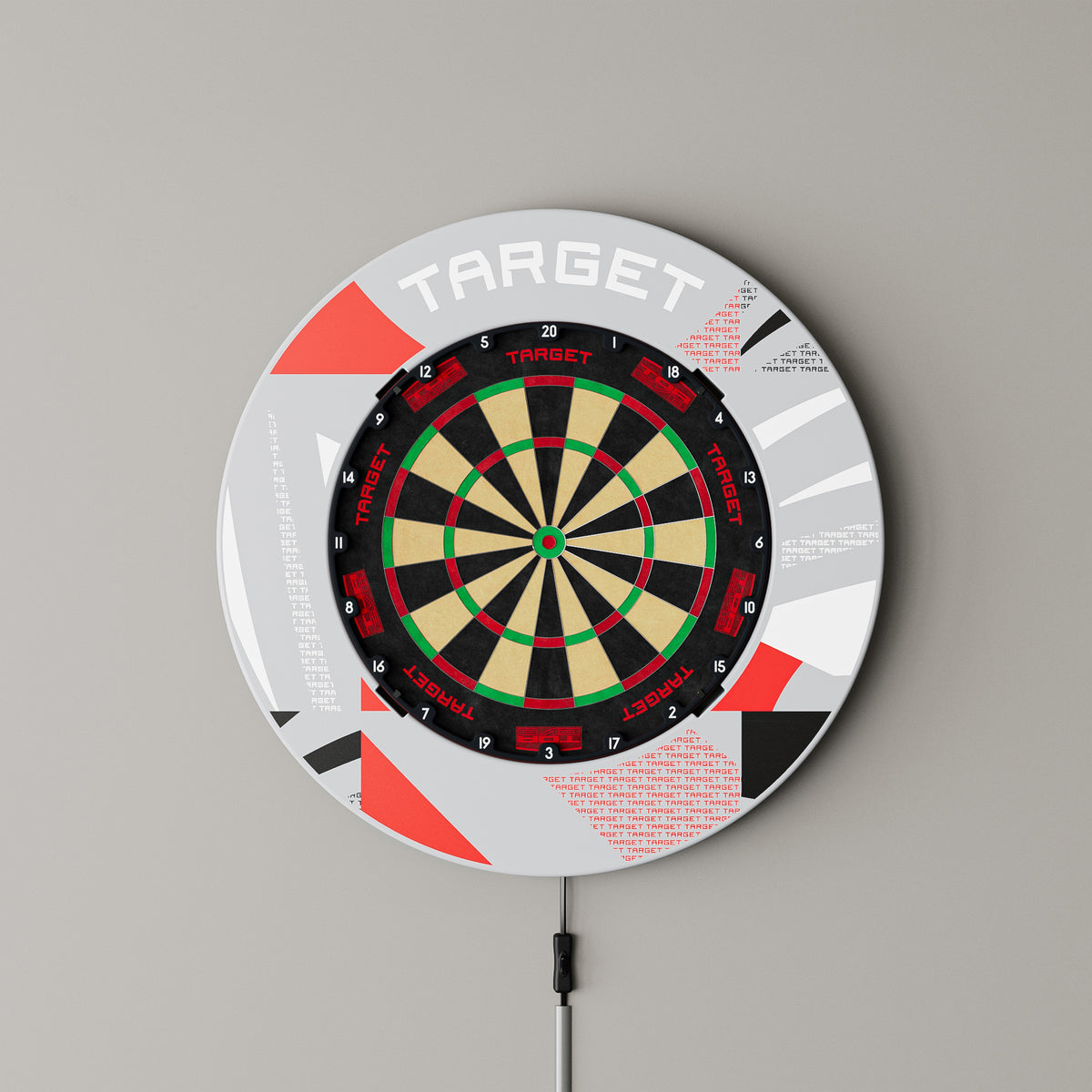 Target Grey Patterned Notched Dartboard Surround