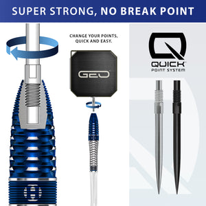 Harrows Geo 03 Bomb - 90% Tungsten - Quick Point Darts - 23g 25g