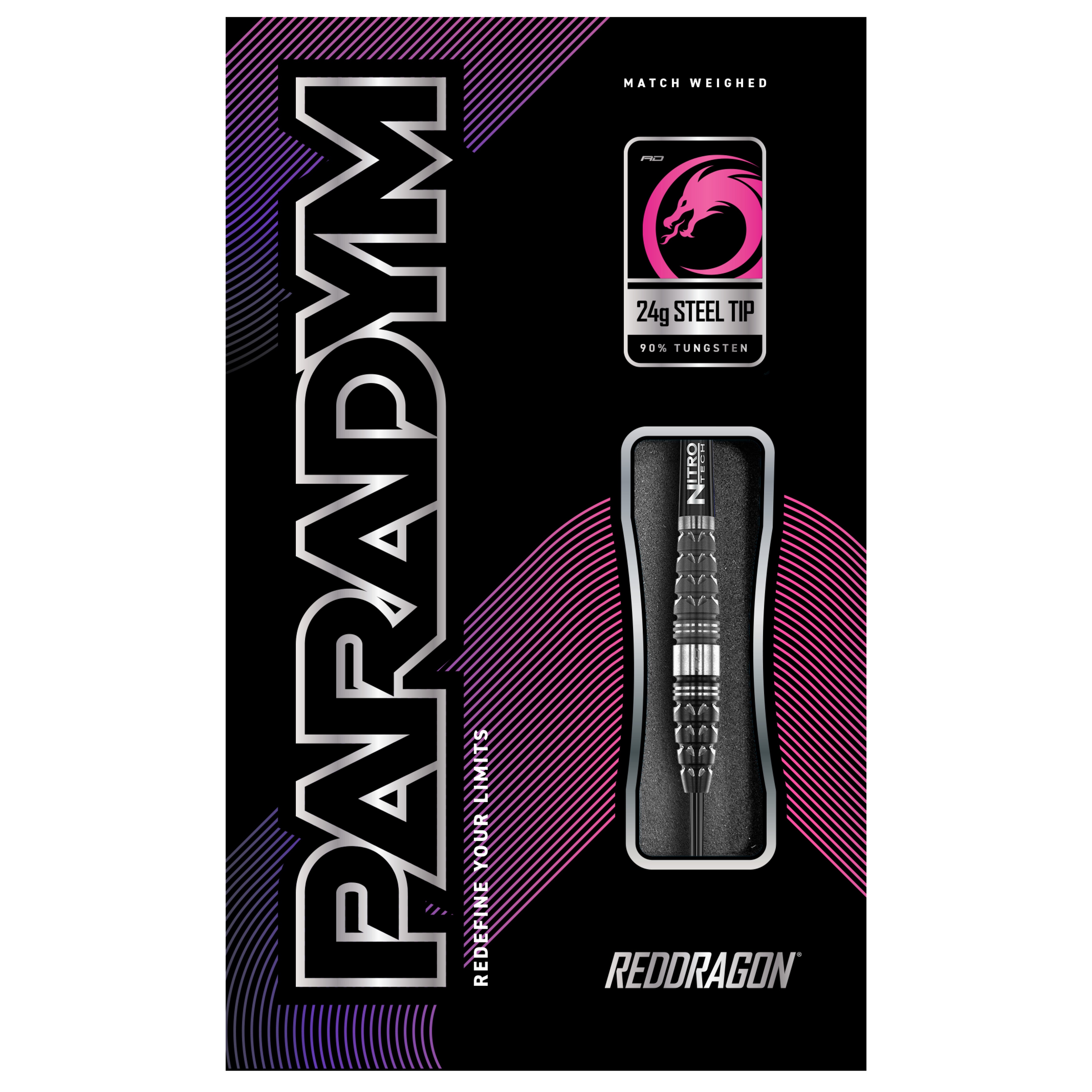 Red Dragon Paradym Torpedo Steel Tip Darts - 90% Tungsten - 24g 26g