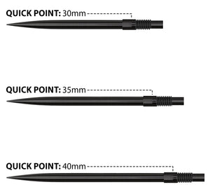 Harrows Quick Points - Black - 30mm 35mm 40mm