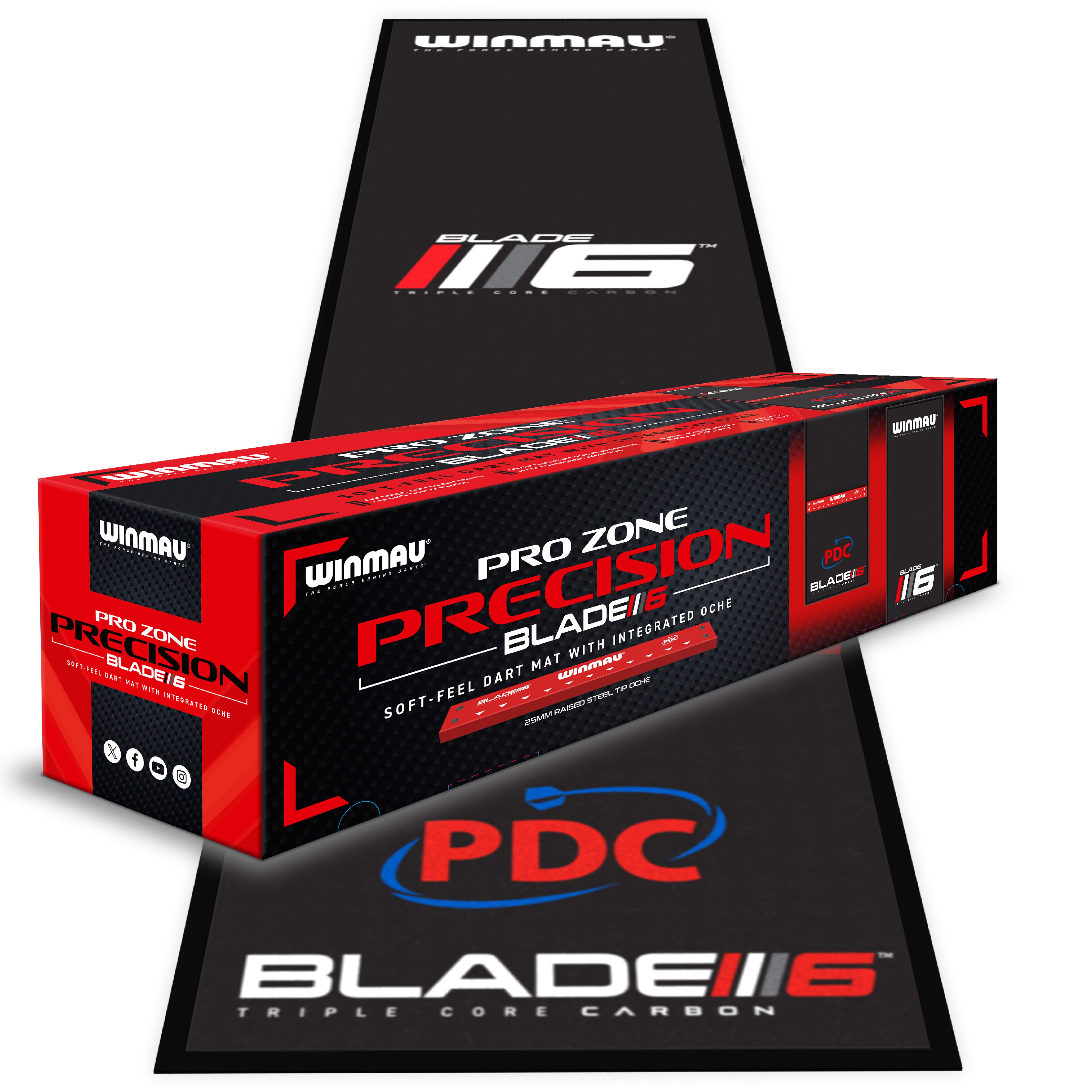 Pro Zone Precision Blade 6 Soft Feel Dart Mat & Integrated Oche