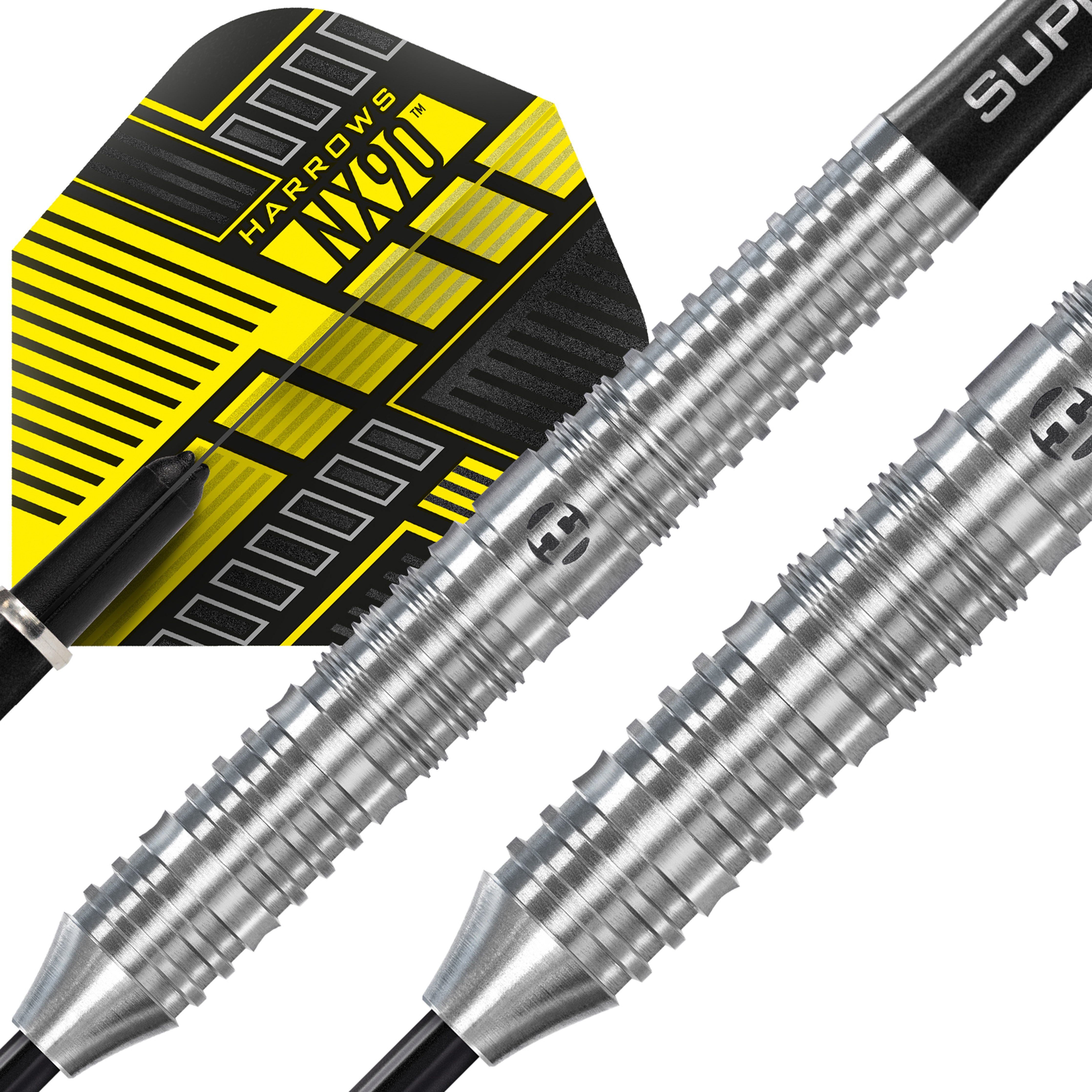 Harrows NX90 Parallel Steel Tip Darts Set - 90% Tungsten - 22g 23g 24g 26g