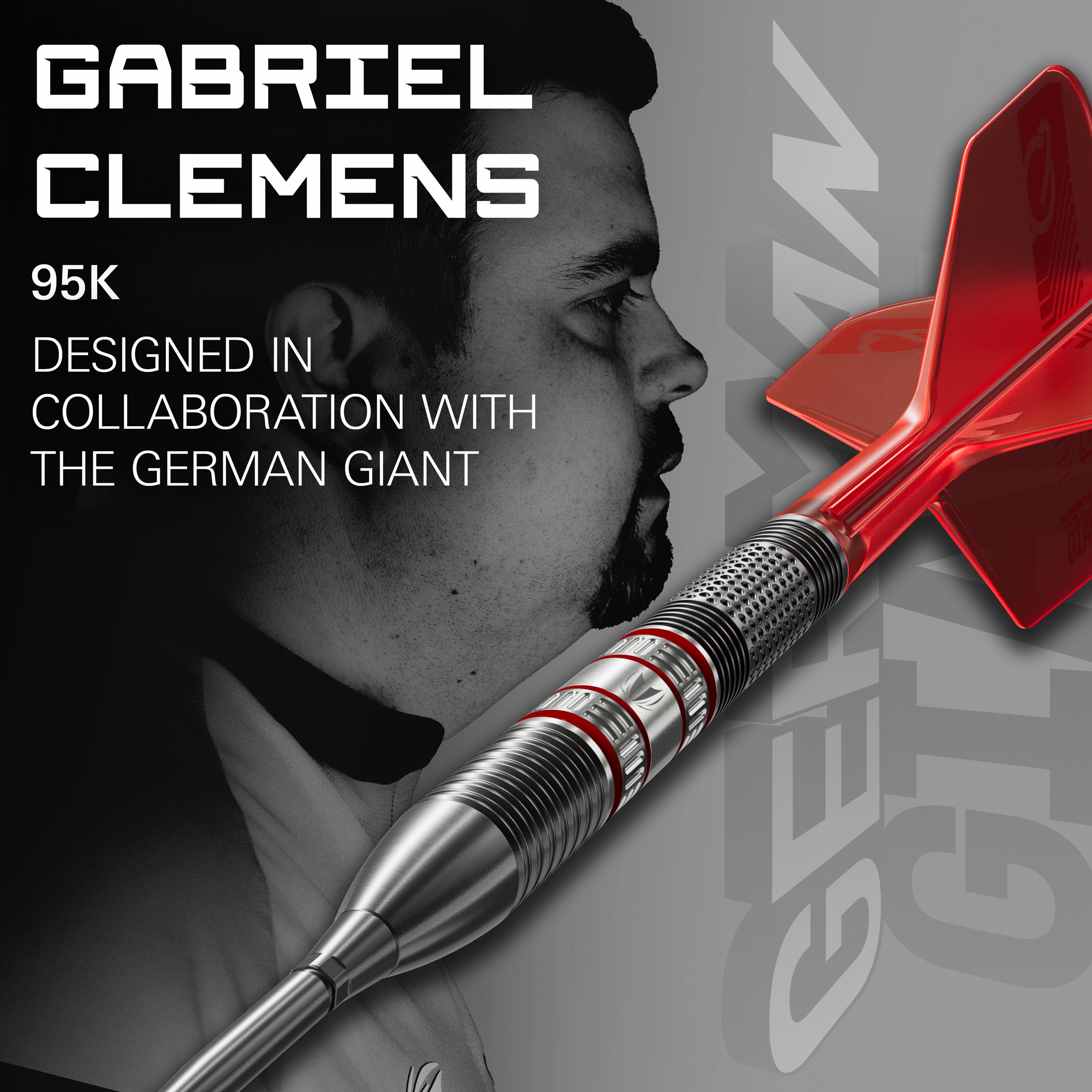 ダーツ CLEMENS 95K 21g GERMAN Target Clemens 95K SP Steel Tip Dart Set - 95% Tungsten - 21g 22g 23g