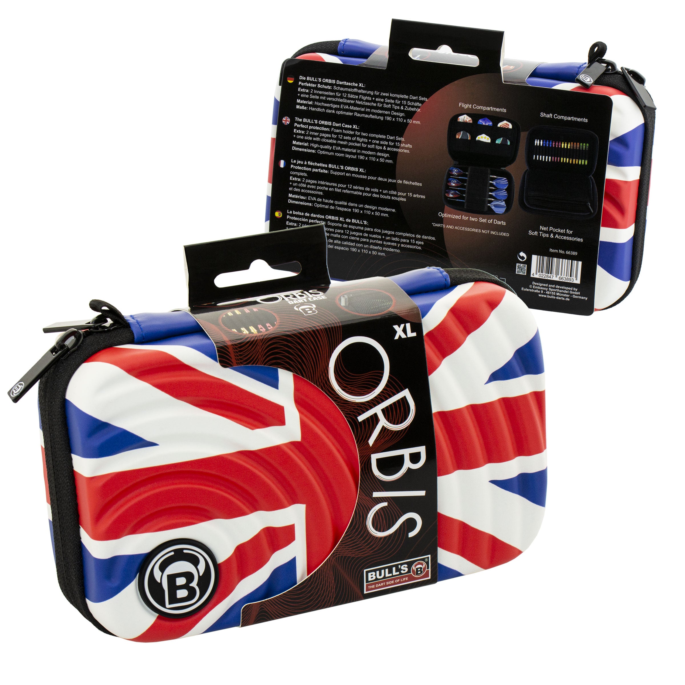 Bull's Orbis Dart Case - Union Jack - XL