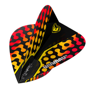 Winmau Prism Zeta - Black, Red & Yellow - Kite Shape Dart Flights