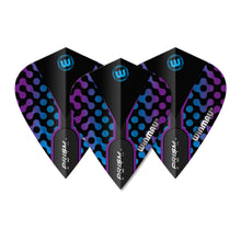 Winmau Prism Zeta - Black, Blue & Purple - Kite Shape Dart Flights