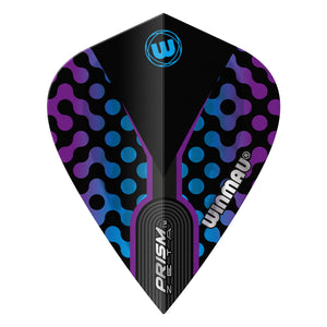 Winmau Prism Zeta - Black, Blue & Purple - Kite Shape Dart Flights