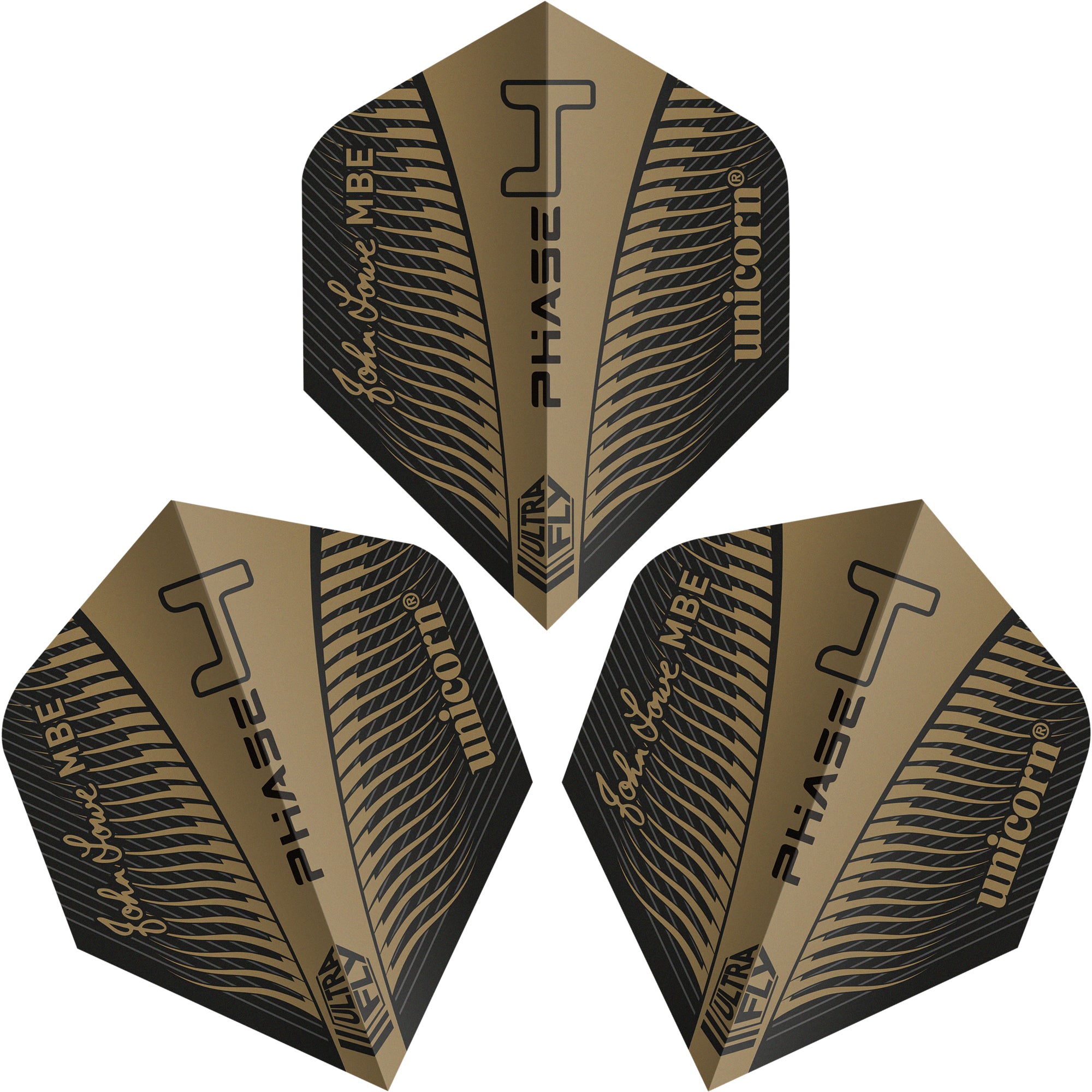 Unicorn Ultrafly.100 - John Lowe Phase 4 Dart Flights - Plus Shape