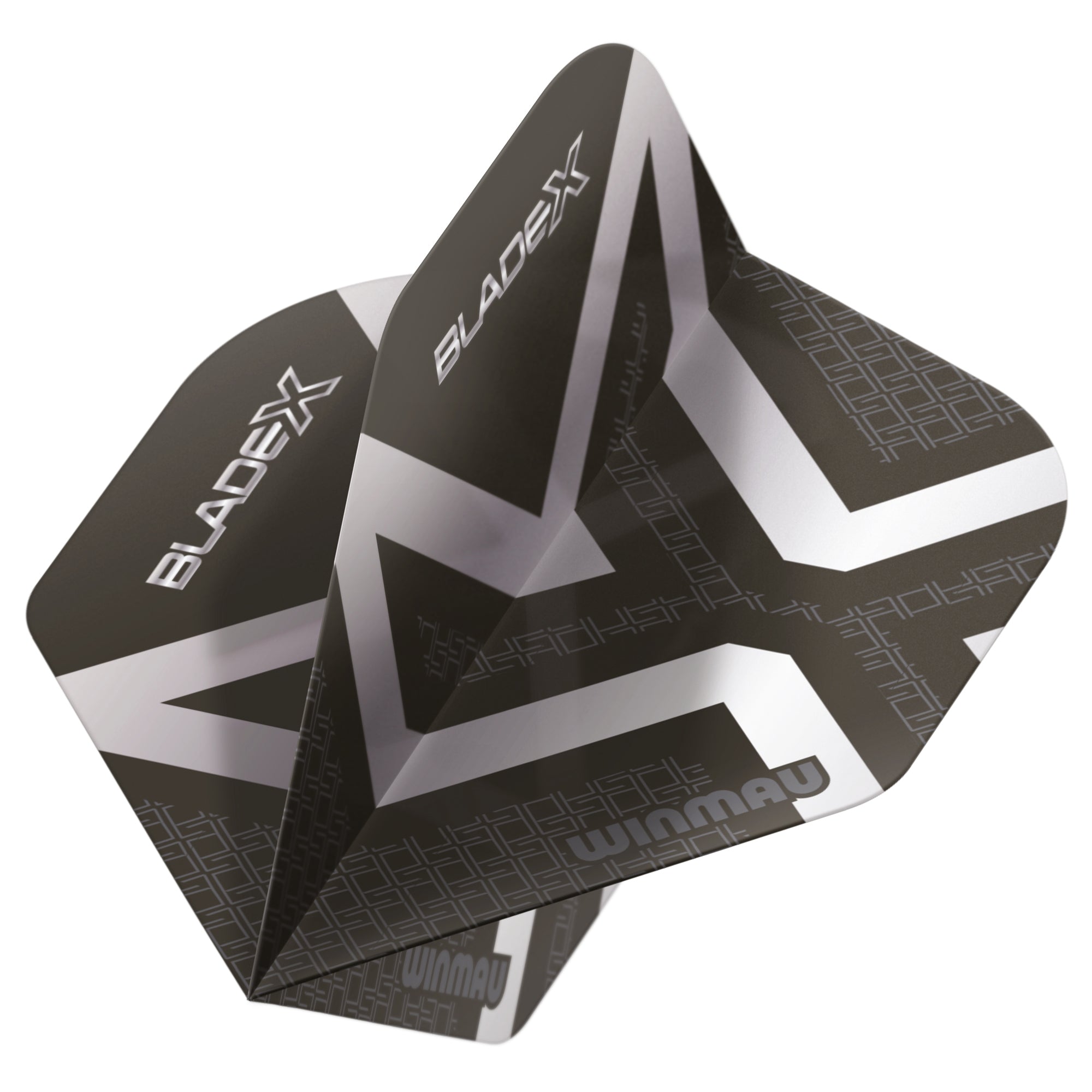 Winmau Blade X Prism Delta Dart Flights - Metallic Black & Silver