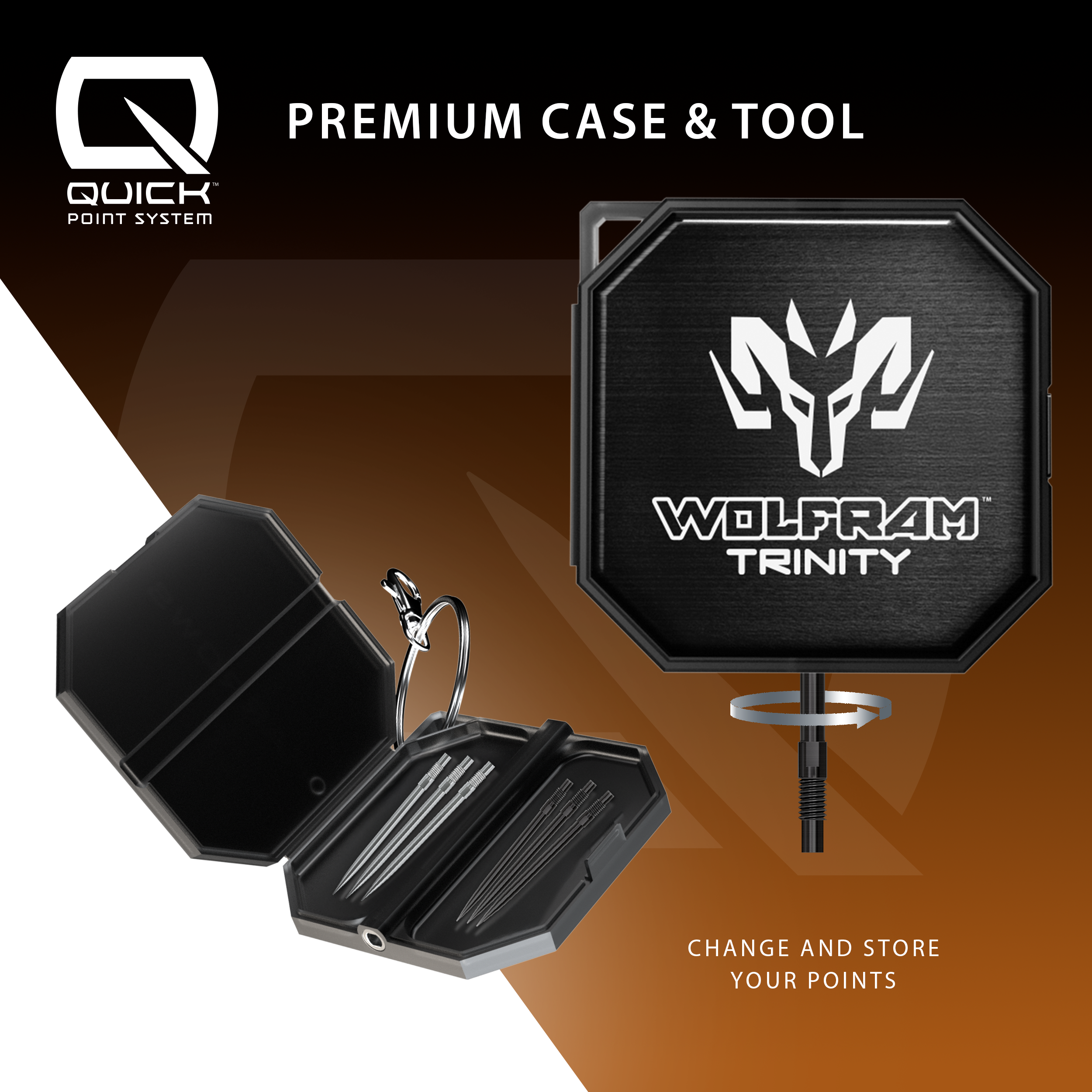 Harrows Wolfram Trinity - 97% Quick Point Darts - 21g - 26g