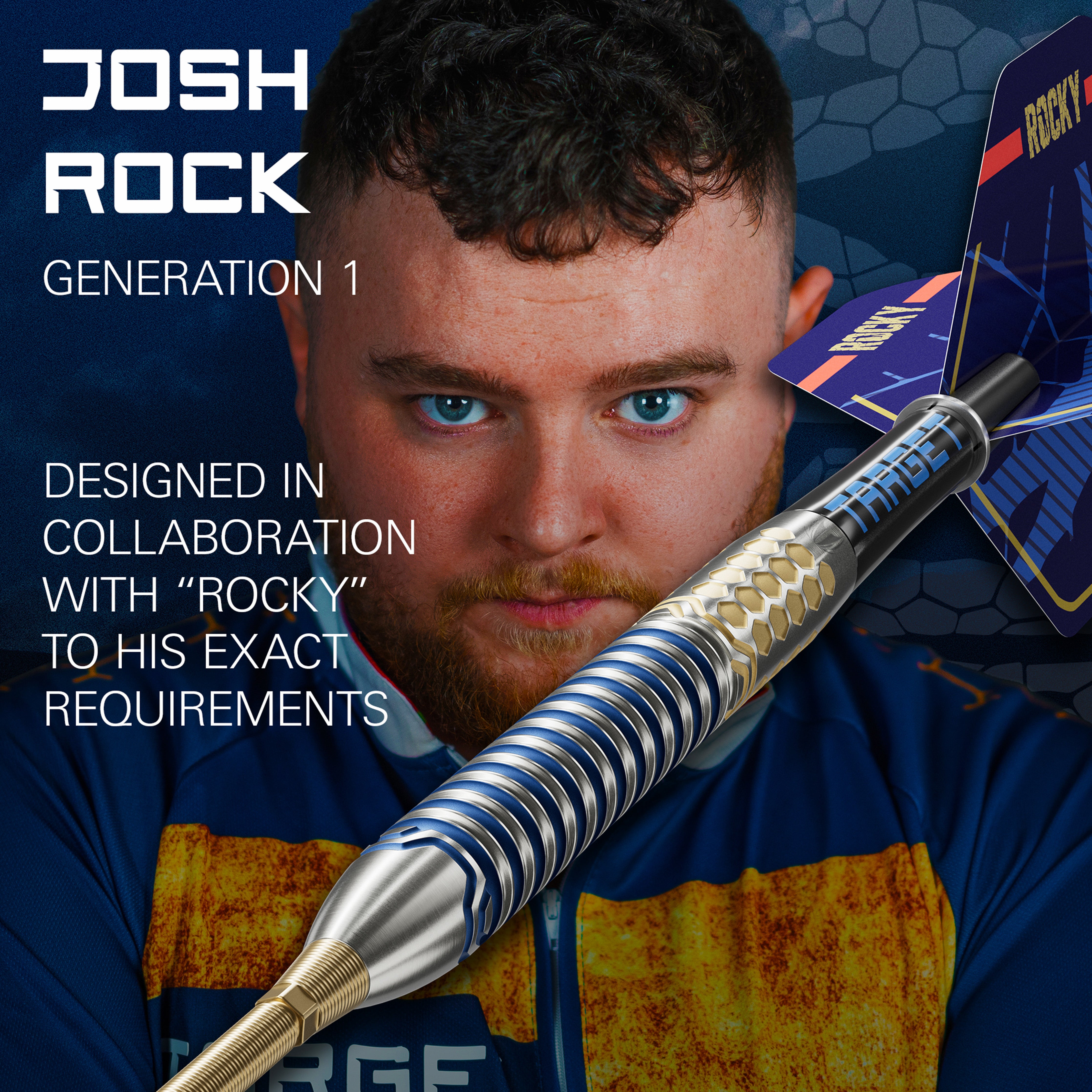 Target Josh Rock G1 Swiss SP Steel Tip Darts 2025 - 90% Tungsten - 22g 23g 24g 25g