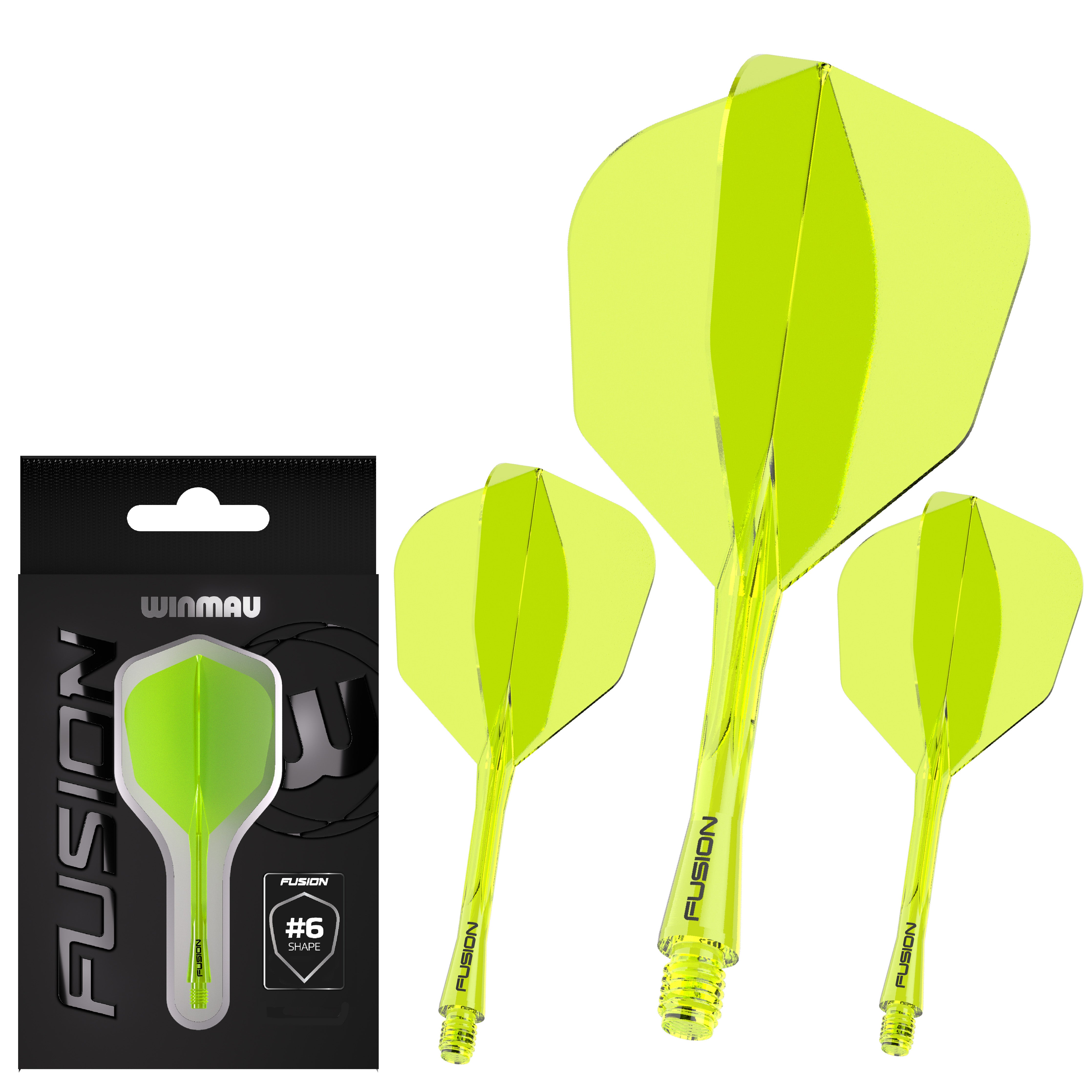 Winmau Fusion Integrated Flight & Shaft System - No6 - Yellow