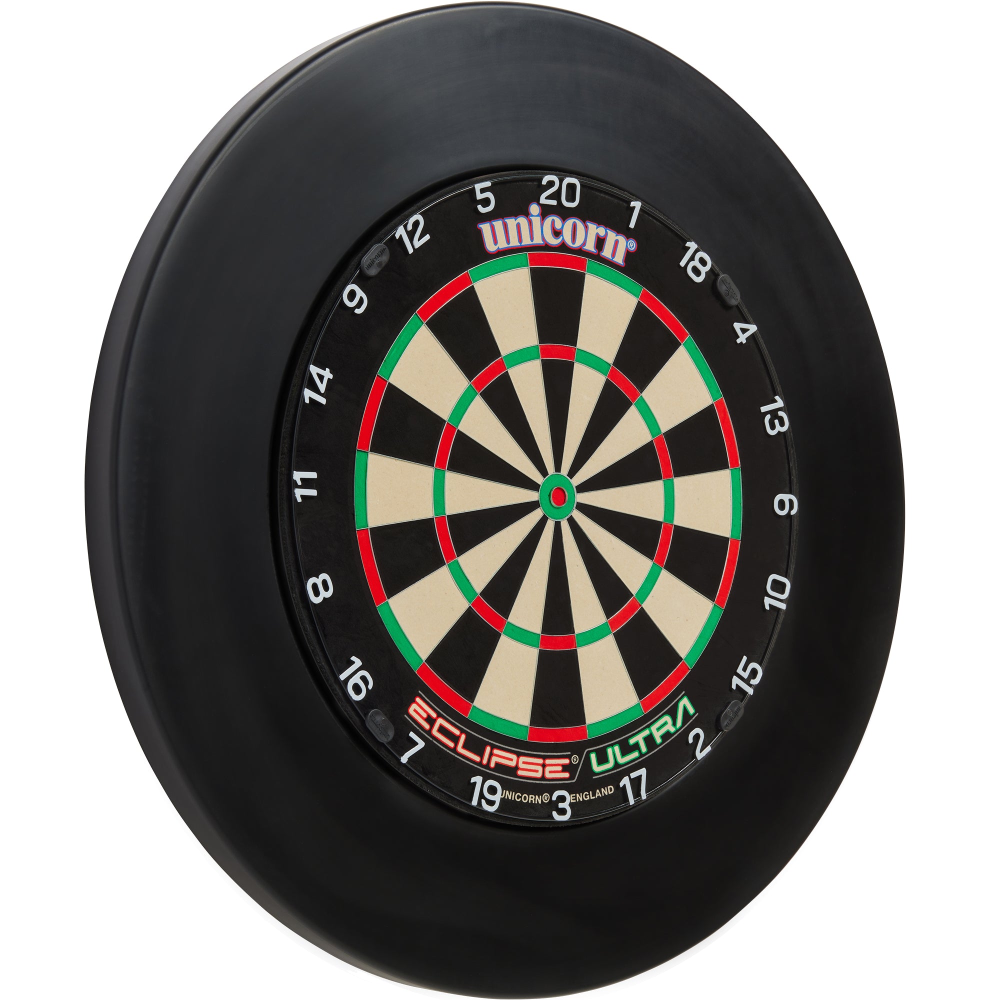 Bully Darts Professional Home Darts Kit - Dart Stand - Unicorn Eclipse Ultra Dartboard - Surround - 2 Sets of Unicorn Darts
