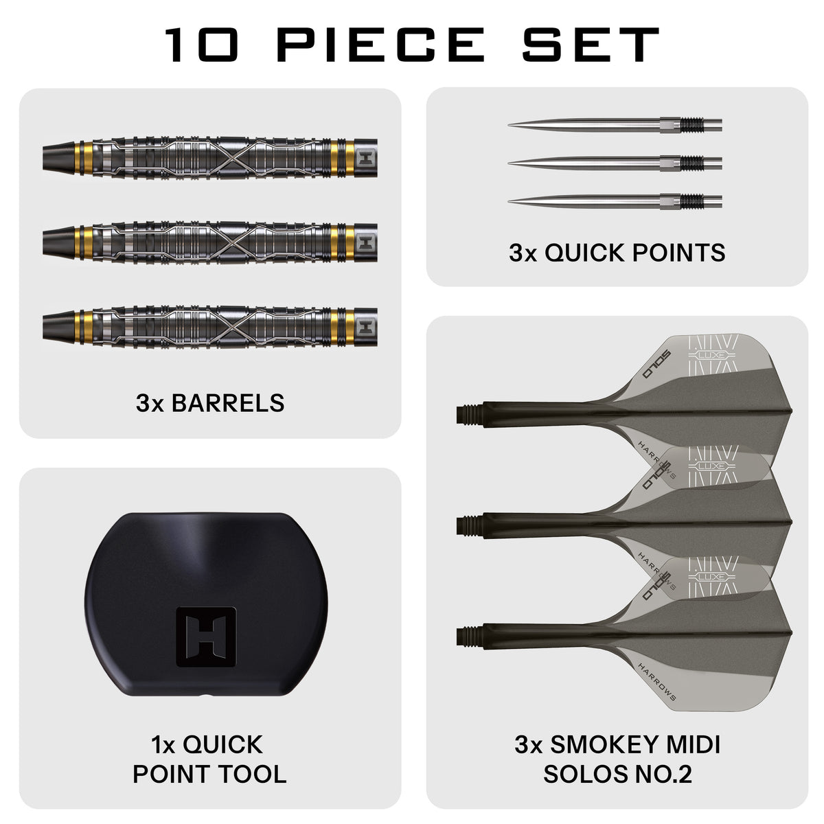 Harrows NX Luxe - 90% Tungsten Quick Point Darts - 22g 23g 24g
