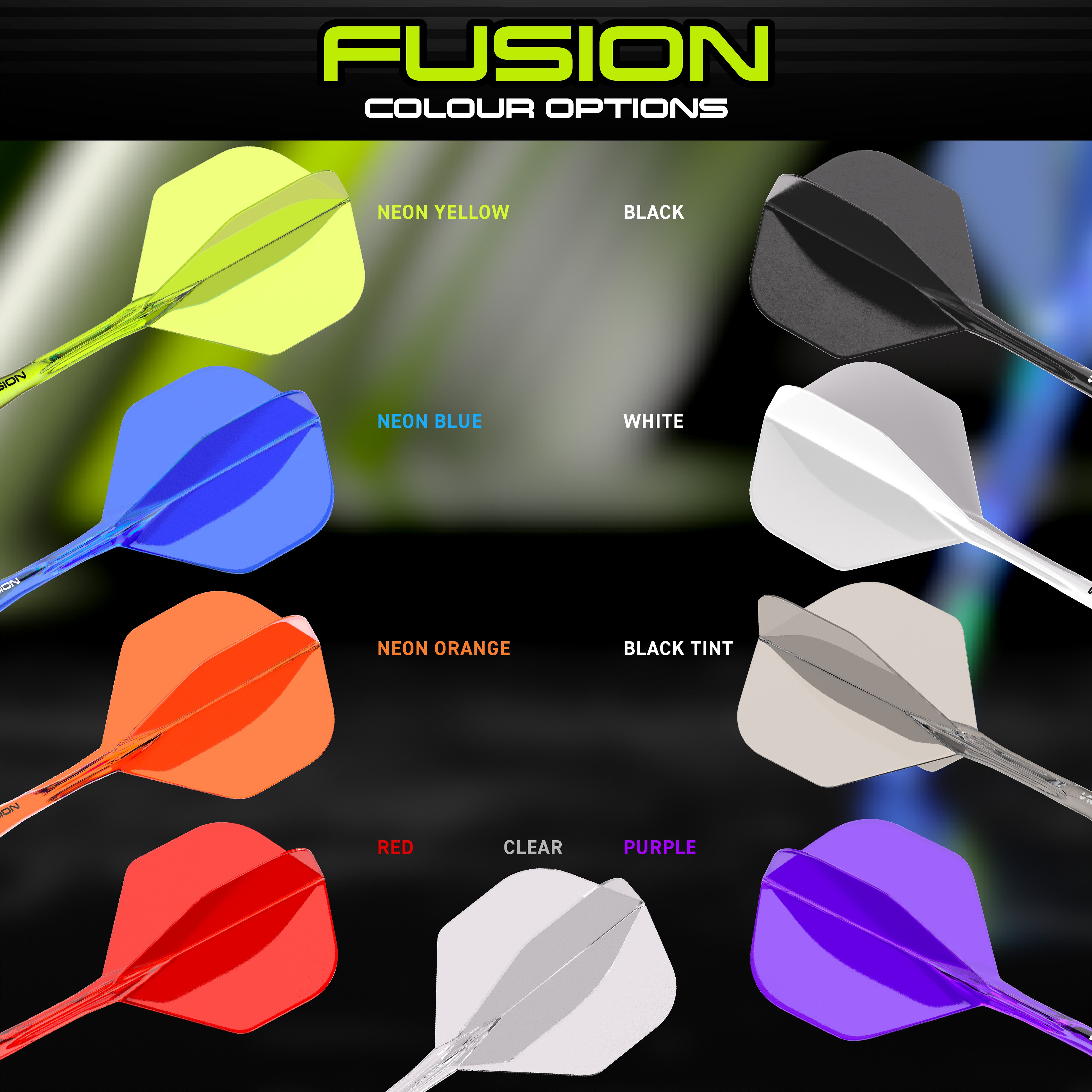 Winmau Fusion Integrated Flight & Shaft System - No2 - Clear