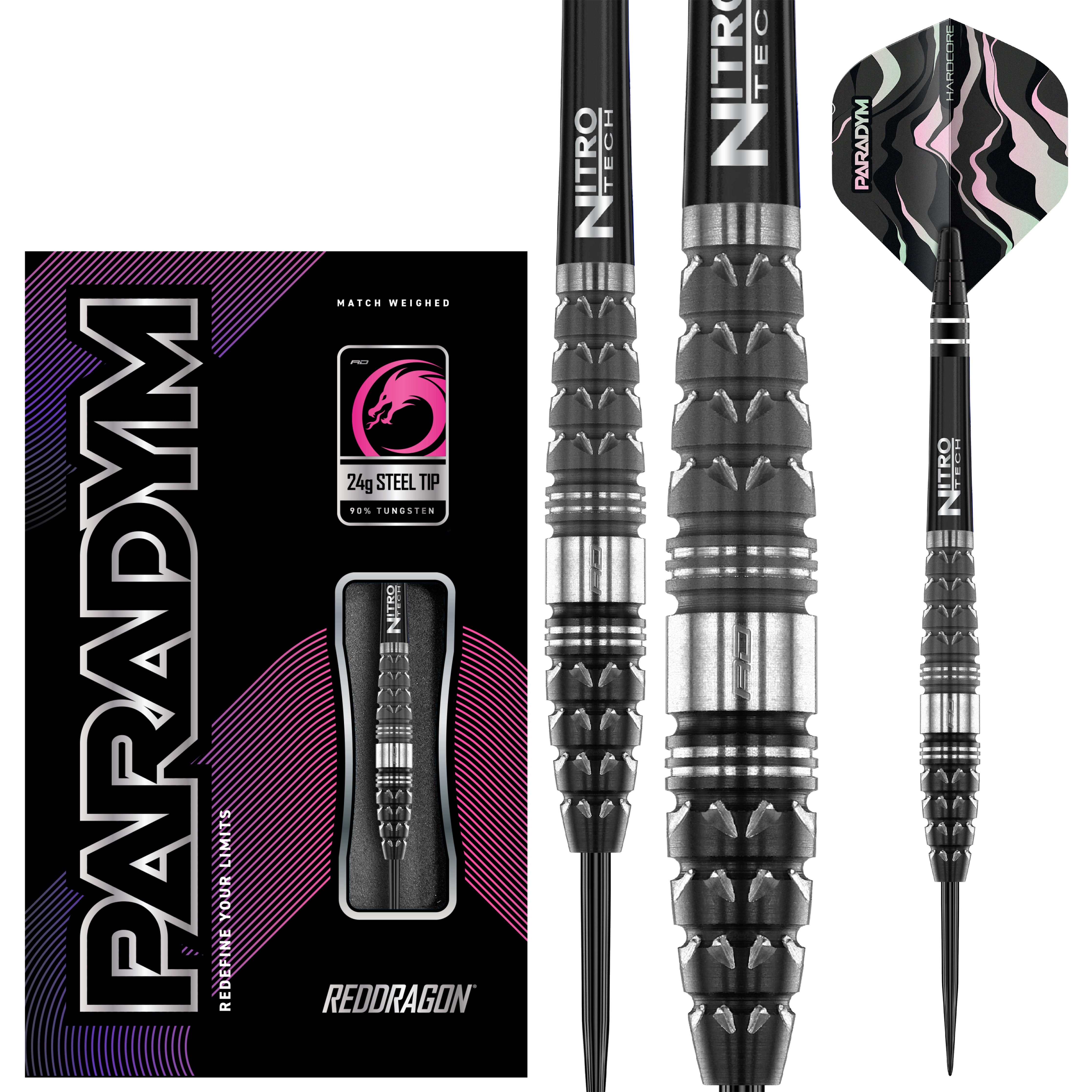 Red Dragon Paradym Torpedo Steel Tip Darts - 90% Tungsten - 24g 26g