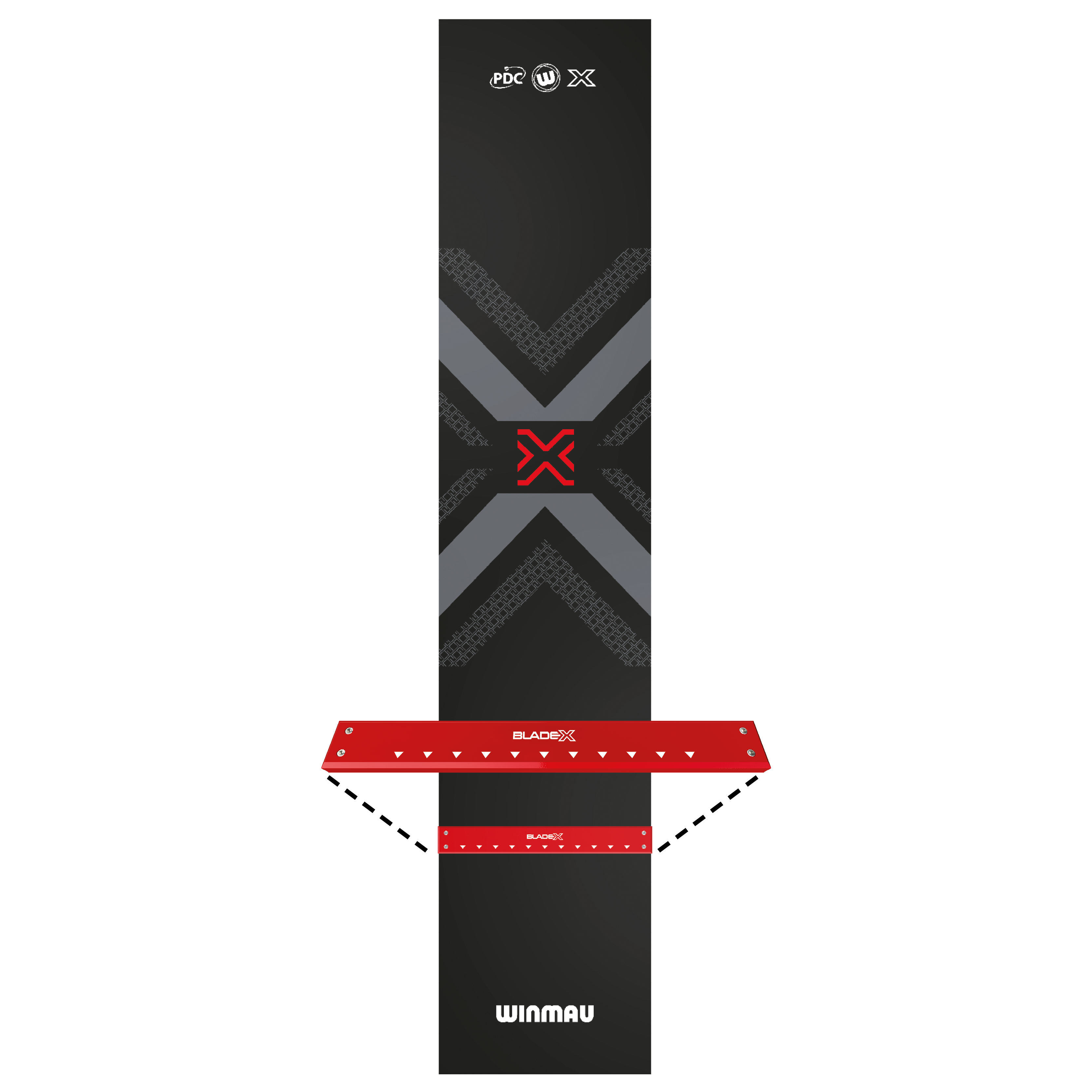 Winmau Pro-Zone Blade X PVC Dart Mat with Integrated Oche