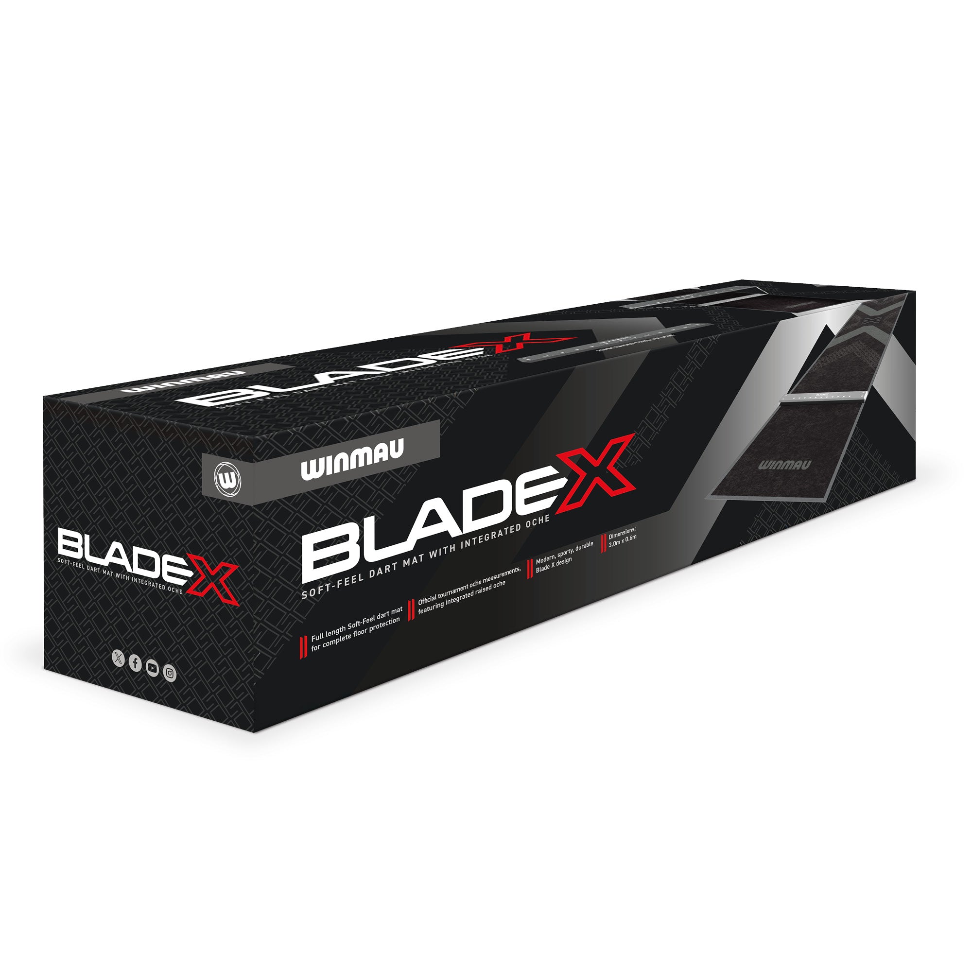Winmau Pro Zone Blade X Soft Feel Dart Mat & Integrated Oche