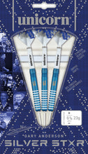 Unicorn Blue Silver Star Gary 'The Flying Scotsman' Anderson Steel Tip Darts - 80% Tungsten - 21g 23g