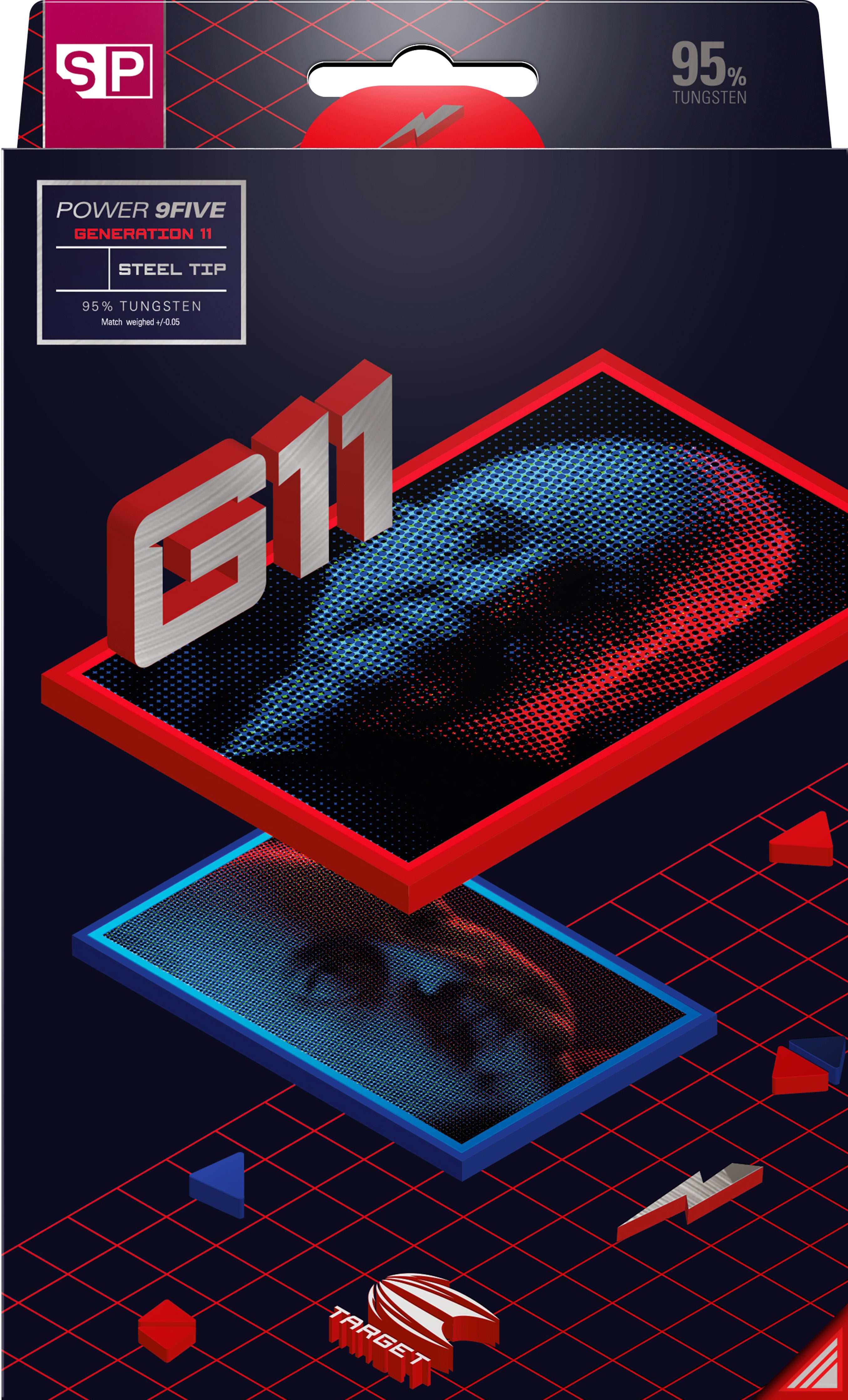 Target Phil Taylor Raw Power G11 SP Steel Tip Darts 2024 - 95% Tungsten - 22G 24G 26G
