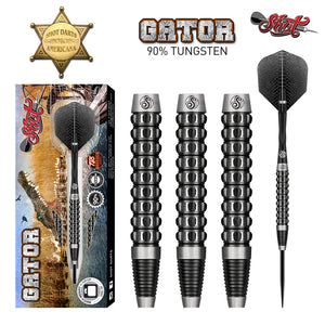 Shot Americana Gator - Steel Tip Dart Set - 90% Tungsten - 22g - 25g