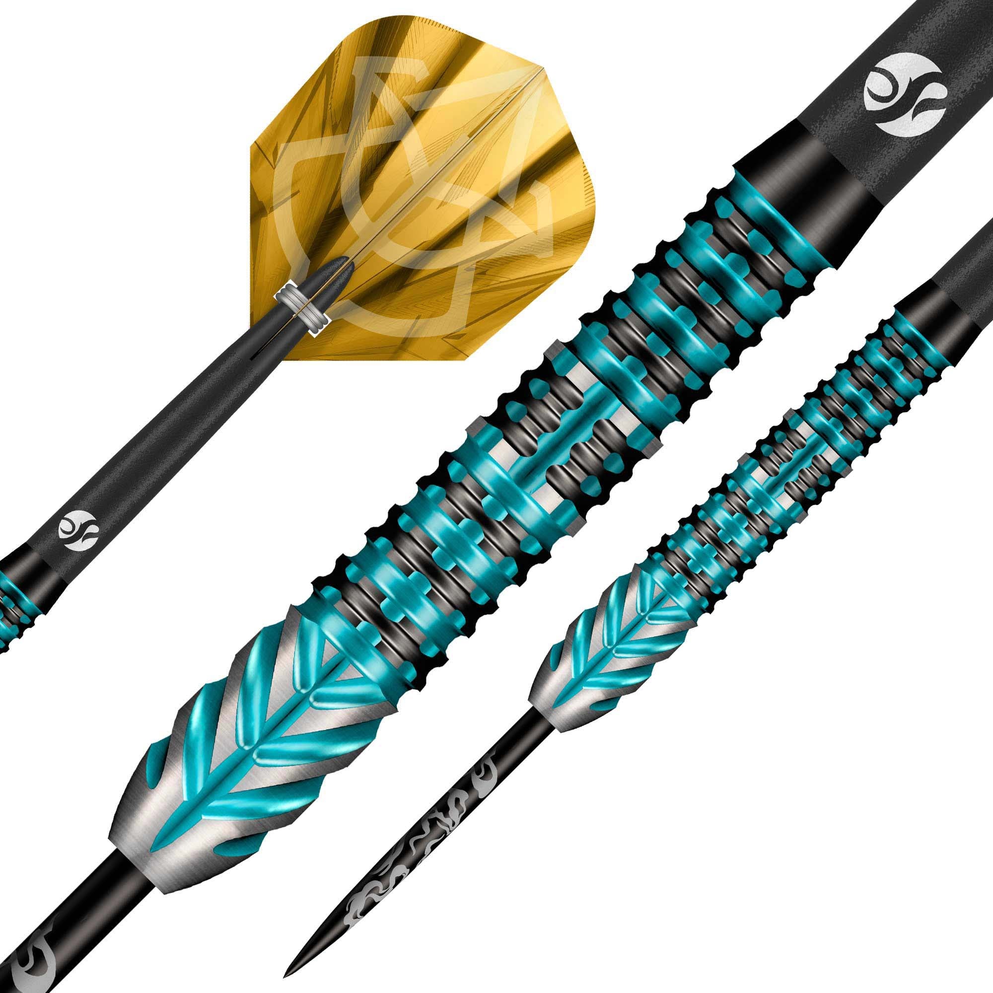 Shot Alchemy Volta Steel Tip Dart Set - 90% Tungsten Darts - 23g 24g 25g