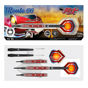 Shot Americana - Route 66 - Steel Tip Dart Set - 80% Tungsten - 23g 24g 25g