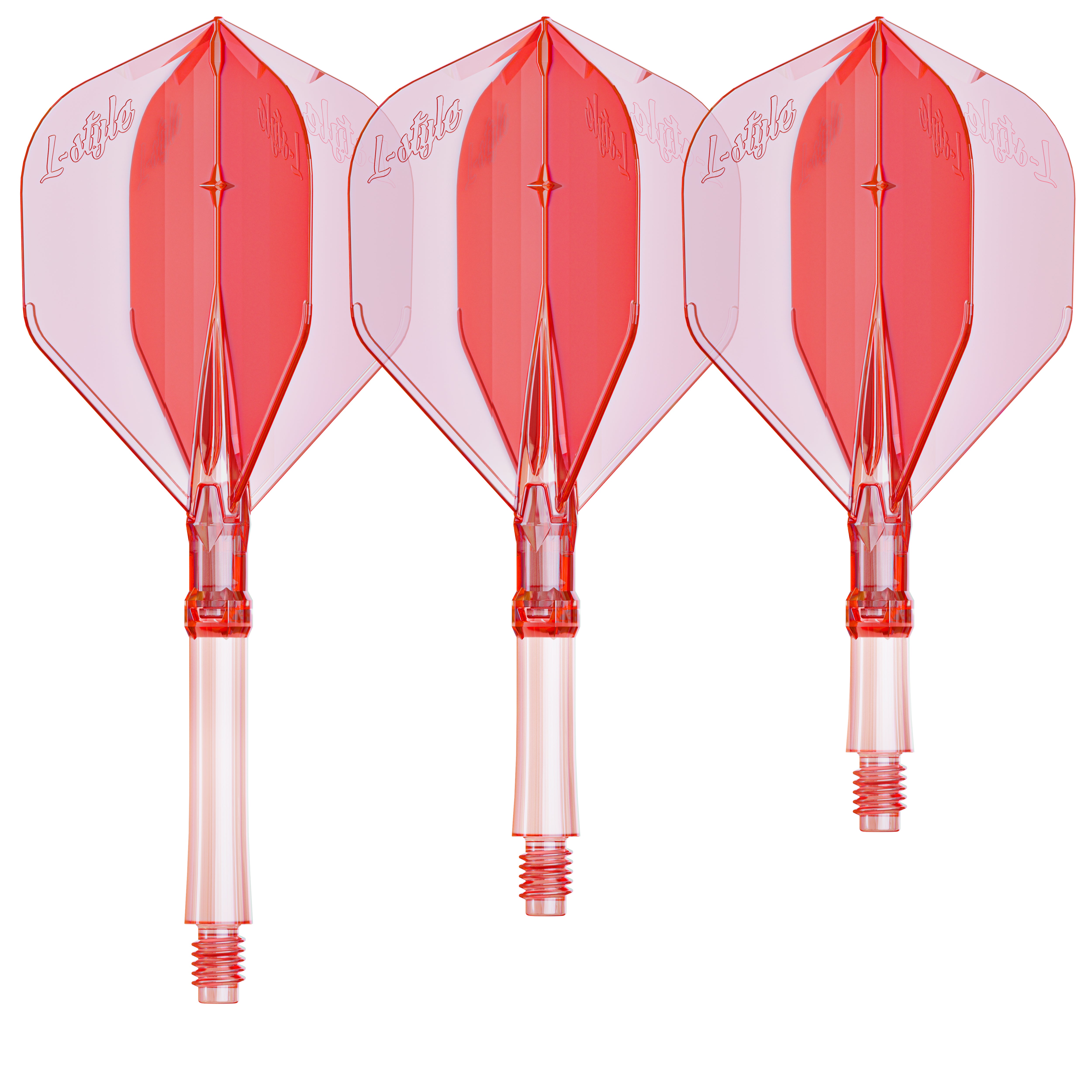 L-Style - L-System Integrated Flights & Shafts - L1 Shape - Clear Red