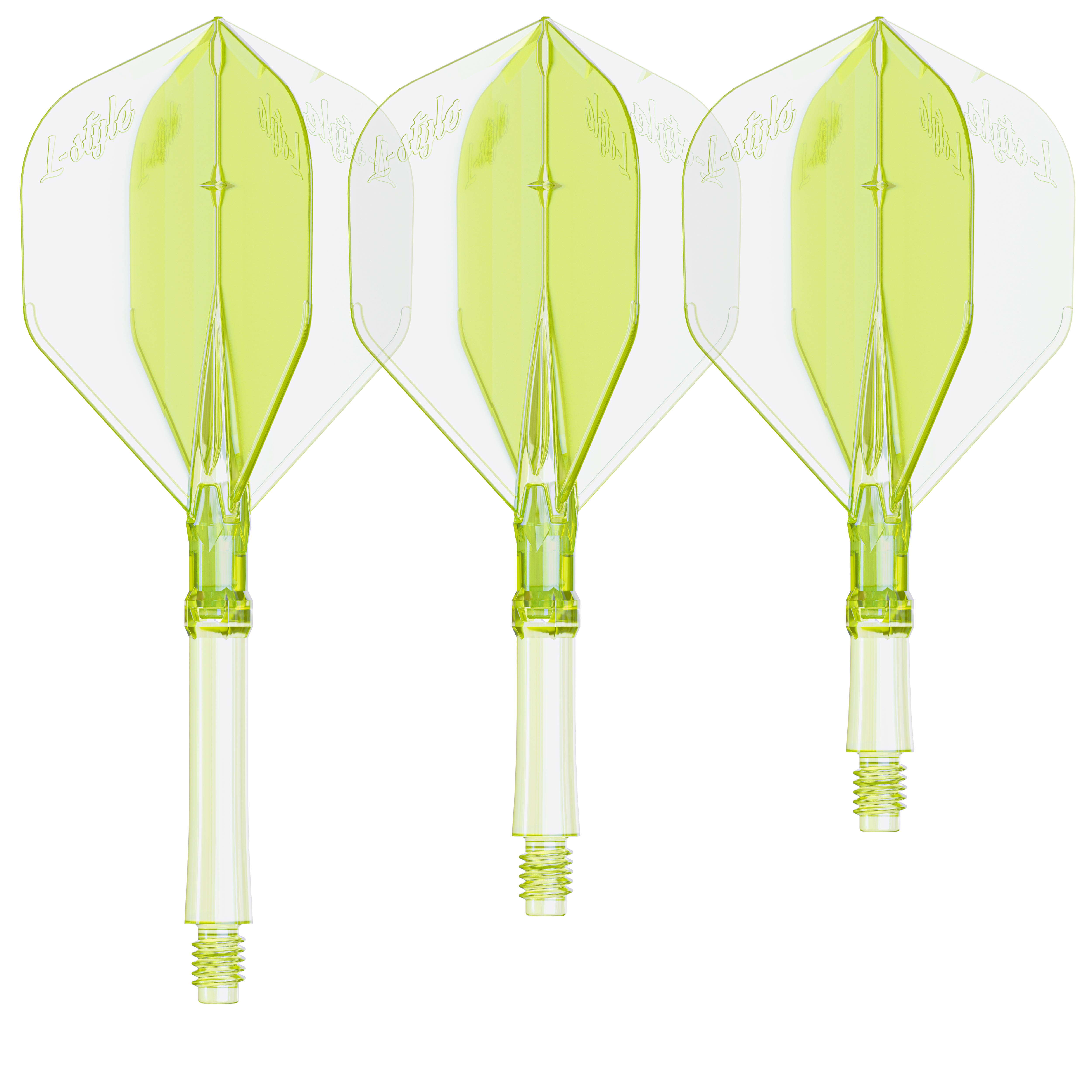 L-Style - L-System Integrated Flights & Shafts - L1 Shape - Neon Yellow