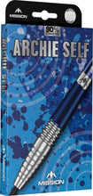 Mission Archie Self Darts - Steel Tip - 90% Tungsten - Blue & Silver - 22g 24g