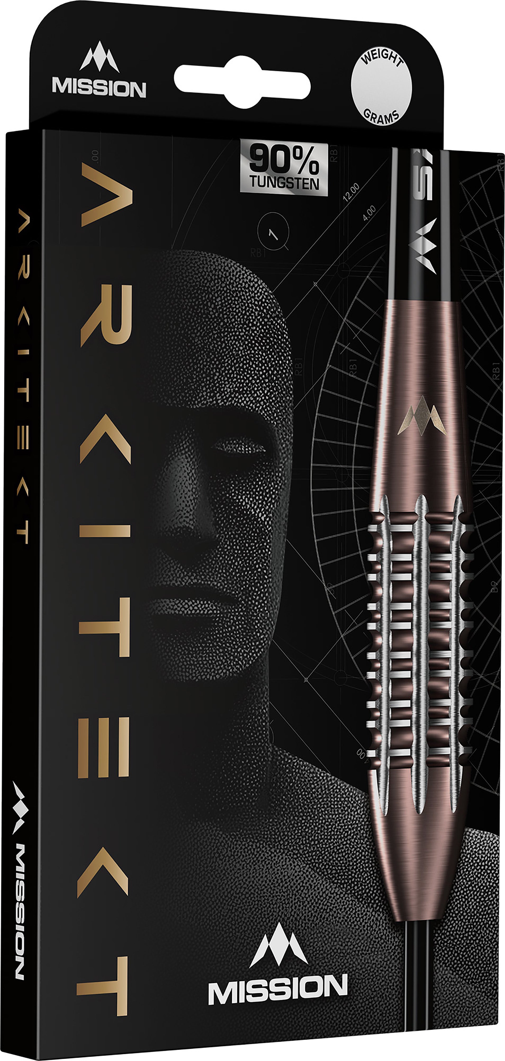 Mission Arkitekt Darts - Steel Tip - 90% Tungsten - Bronze Silica PVD - 23.5g 25.5g