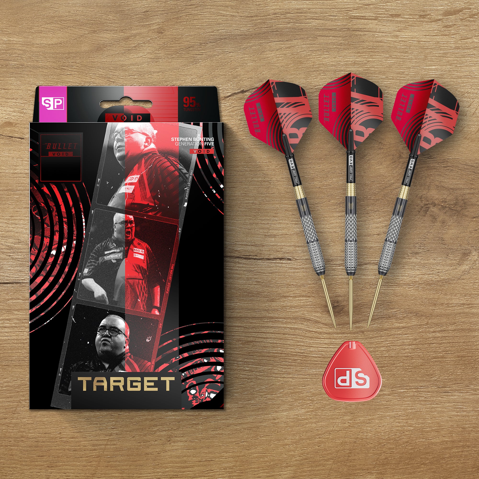 Target Stephen 'The Bullet' Bunting Gen 5 - Void - 95% Tungsten Darts - Swiss Point - 18g - 25g