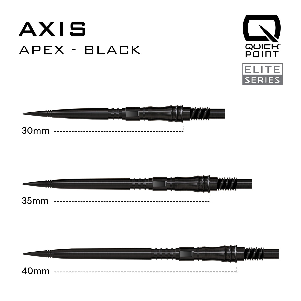 Harrows Apex Axis - Elite Series Quick Point - 30mm 35mm 40mm