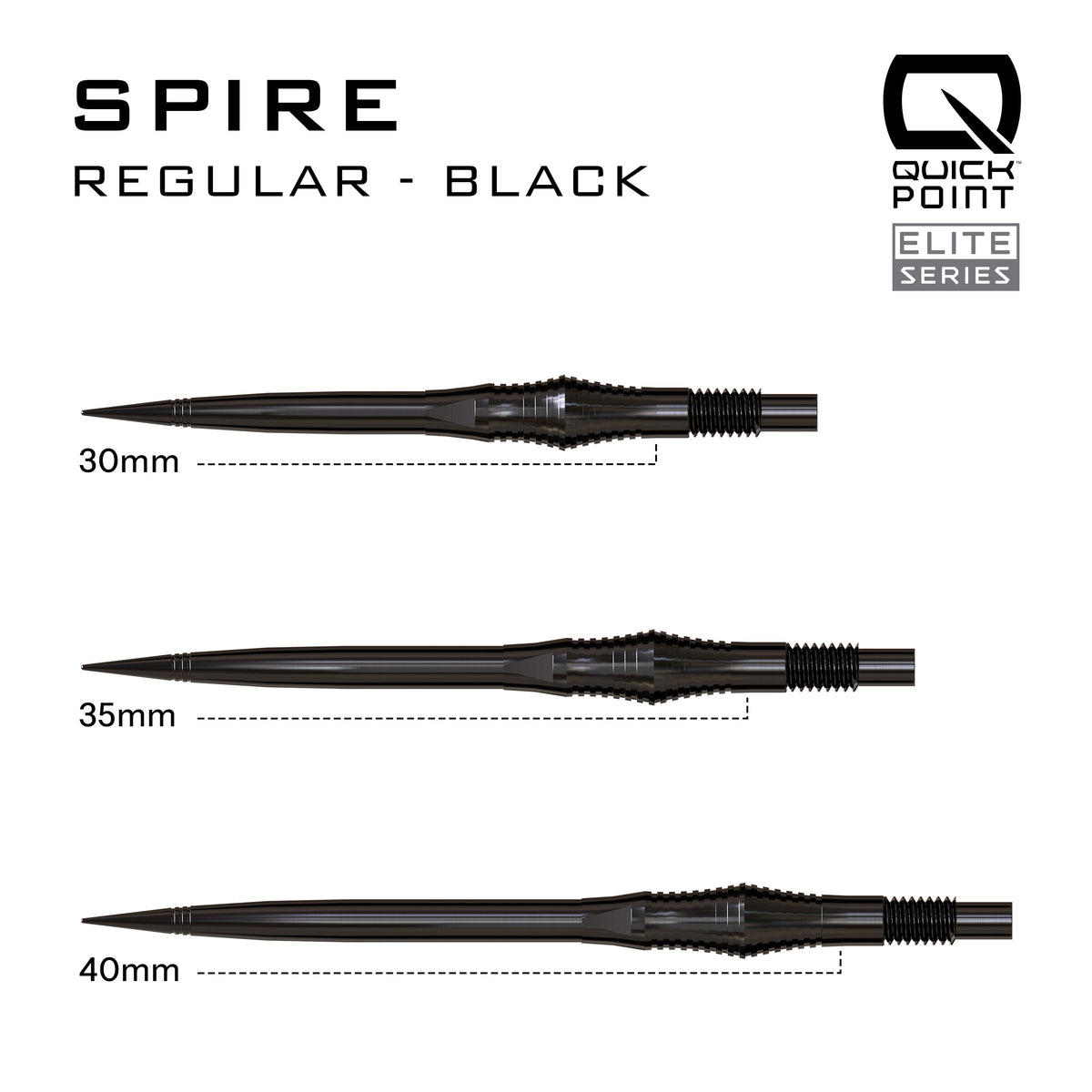 Harrows Spire - Elite Series Quick Point - 30mm 35mm 40mm